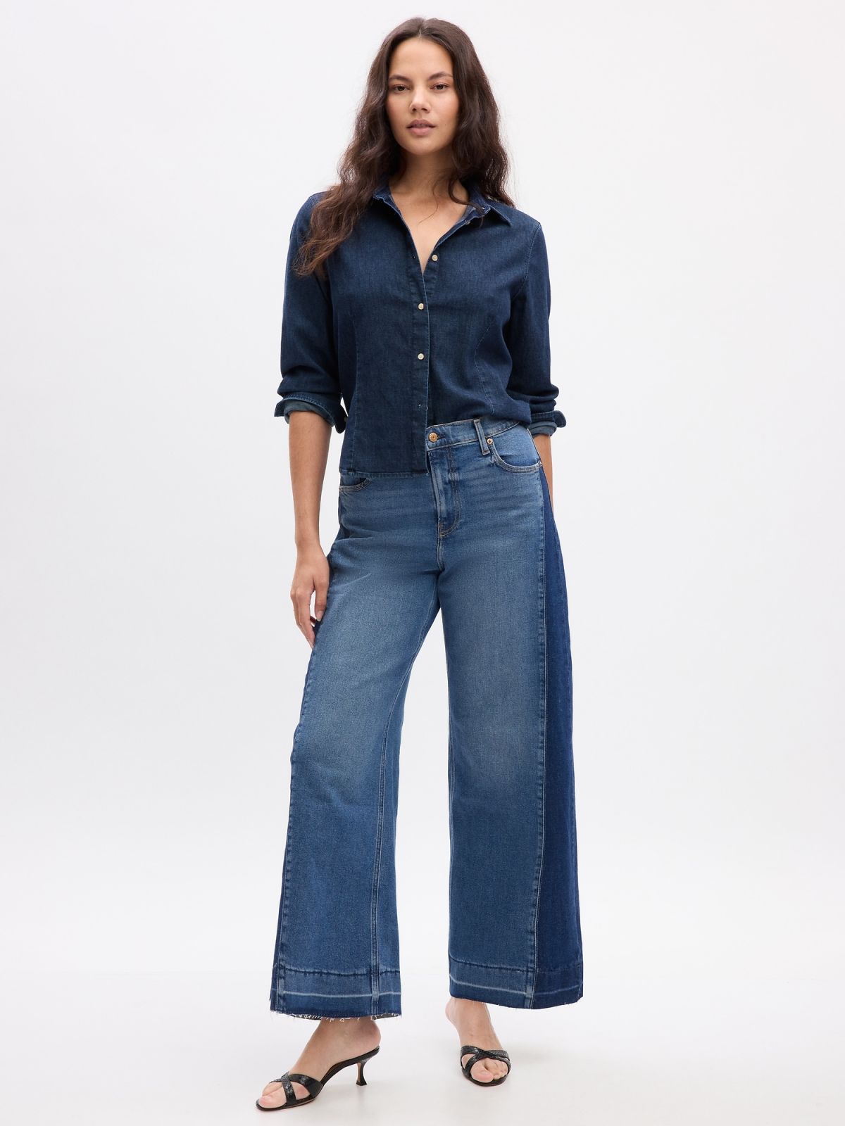 Multi High Rise Stride Wide-Leg Jean Παντελόνι-849194000