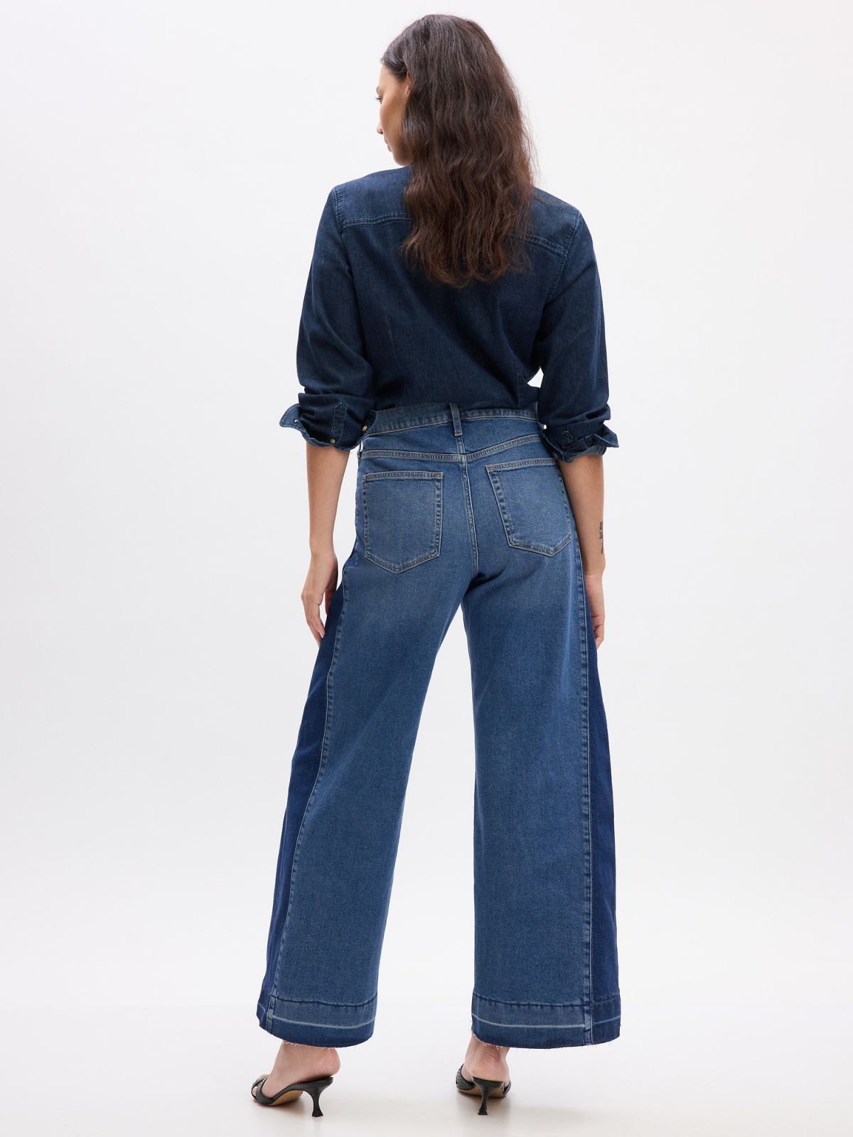 Multi High Rise Stride Wide-Leg Jean Παντελόνι-849194000