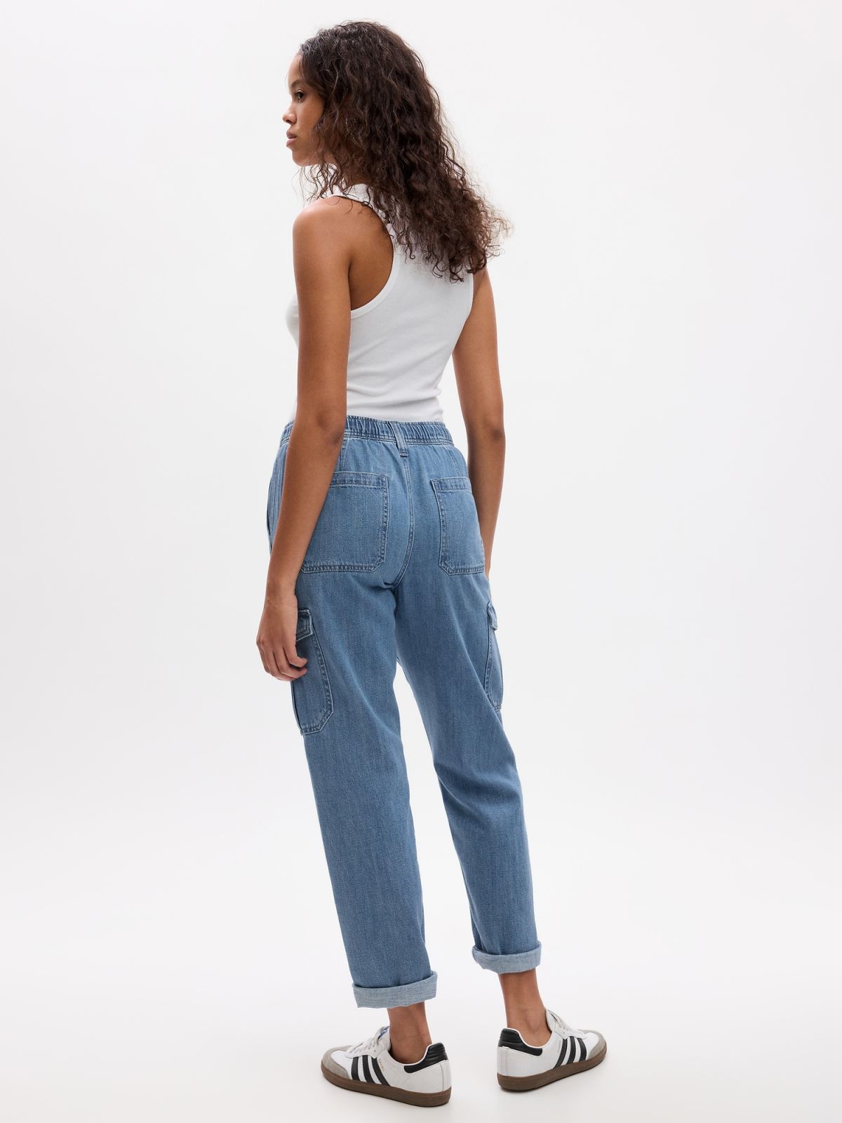 Μπλε Easy Denim Cargo Jogger Παντελόνι-857272000