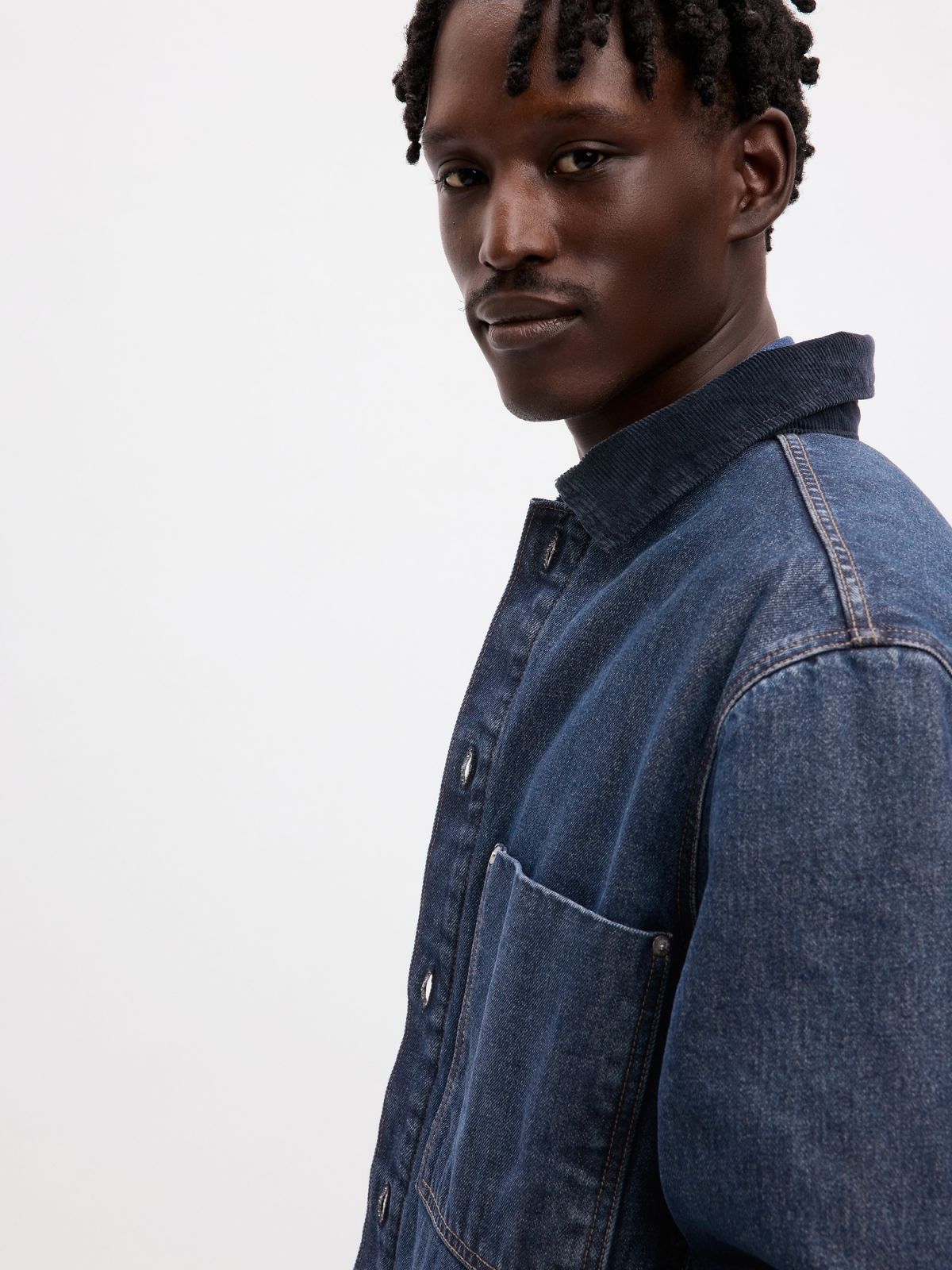 Μπλε Επενδυμένο Denim Chore Πανωφόρι με Washwell-827777000