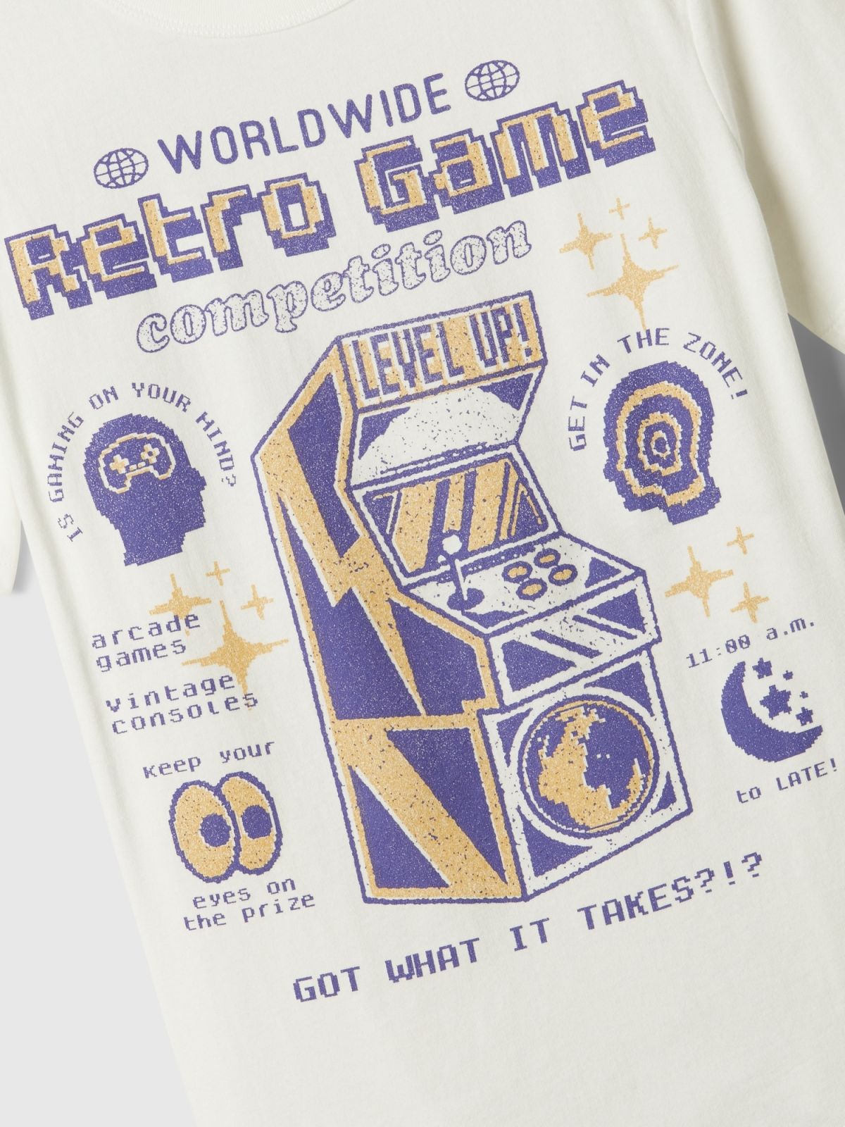 Άσπρη Παιδική Κοντό μανίκι Graphic Μπλούζα-876899004