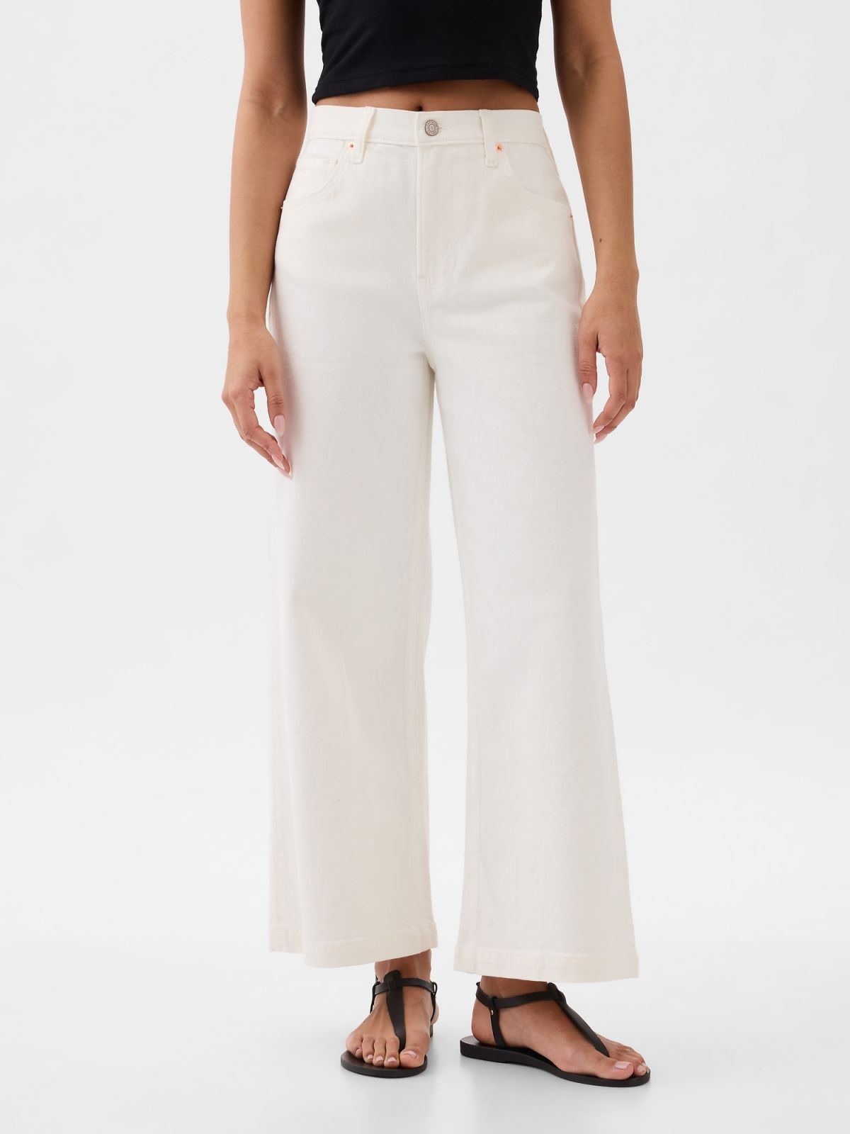 High Stride Wide-Leg Ankle Jeans-853453000