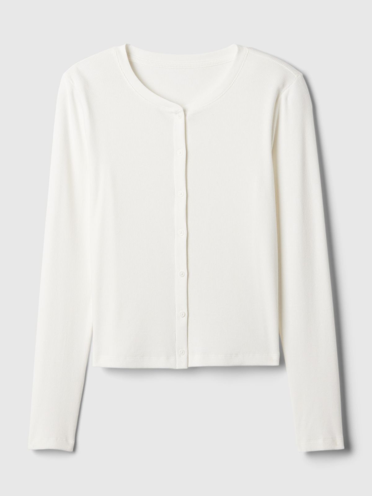 Άσπρο Modern Rib Ζακέτα-855373003