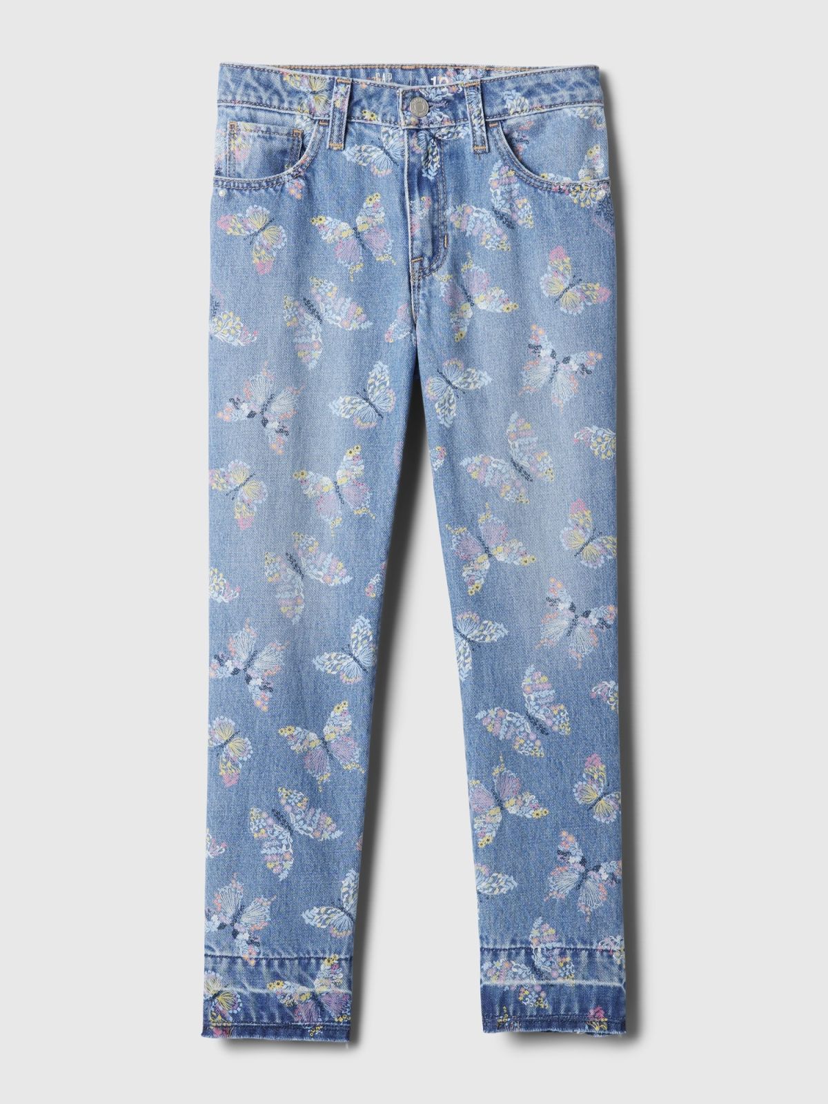 Μπλε Παιδικό High Rise Print Girlfriend Jean Παντελόνι-879844000