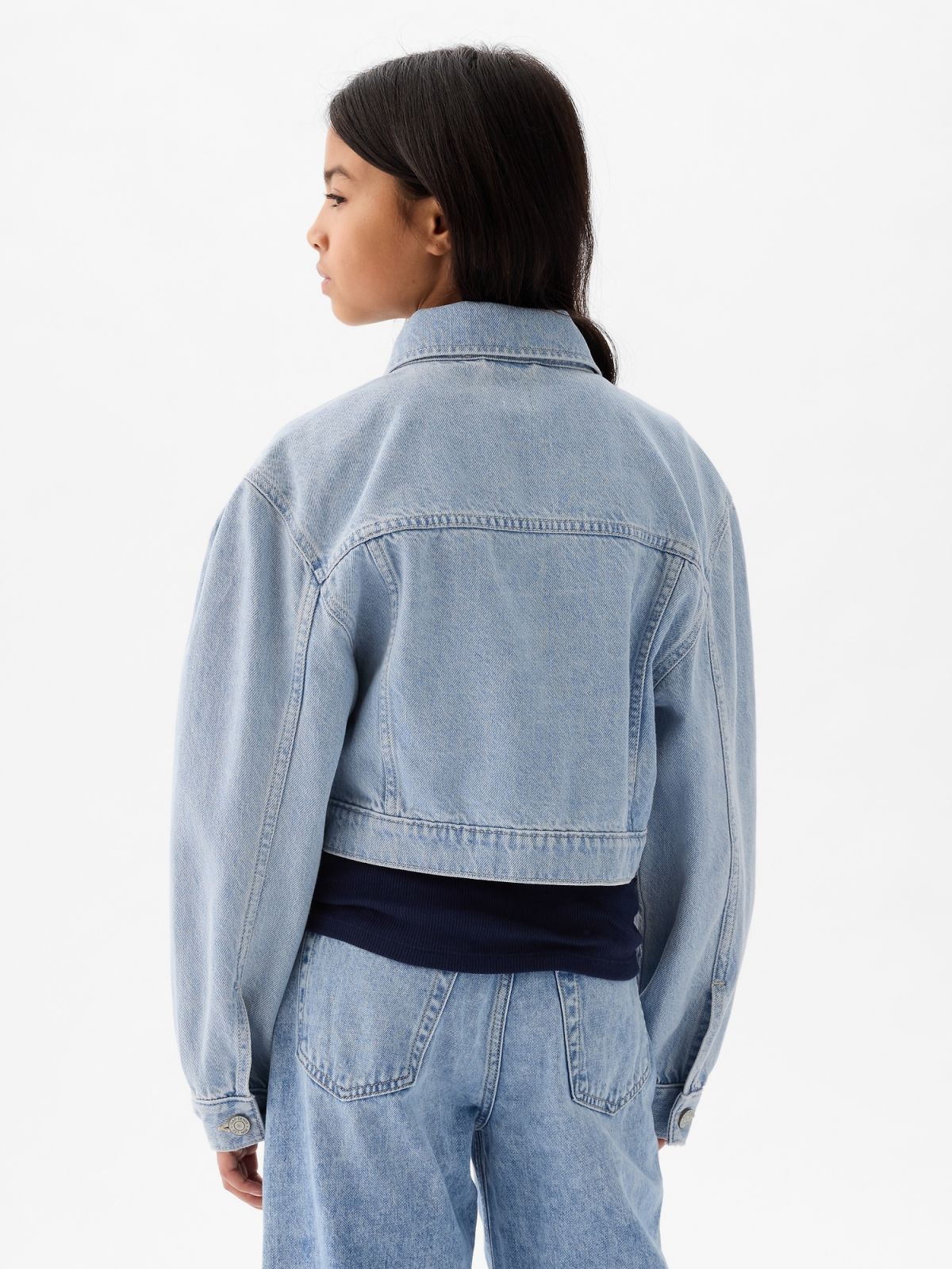 Μπλε Παιδικό Cropped Icon Denim Πανωφόρι-881320000