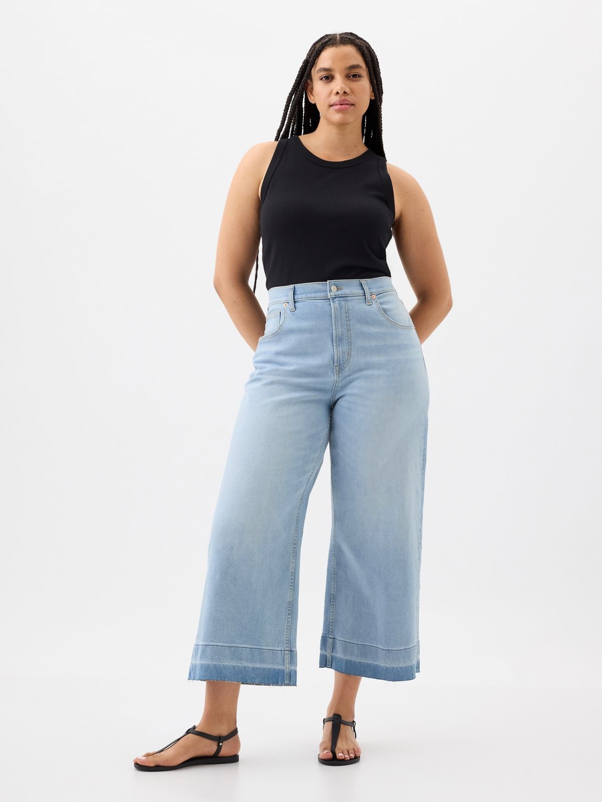 Μπλε HR Wide Leg Τζιν Παντελόνι-885252000