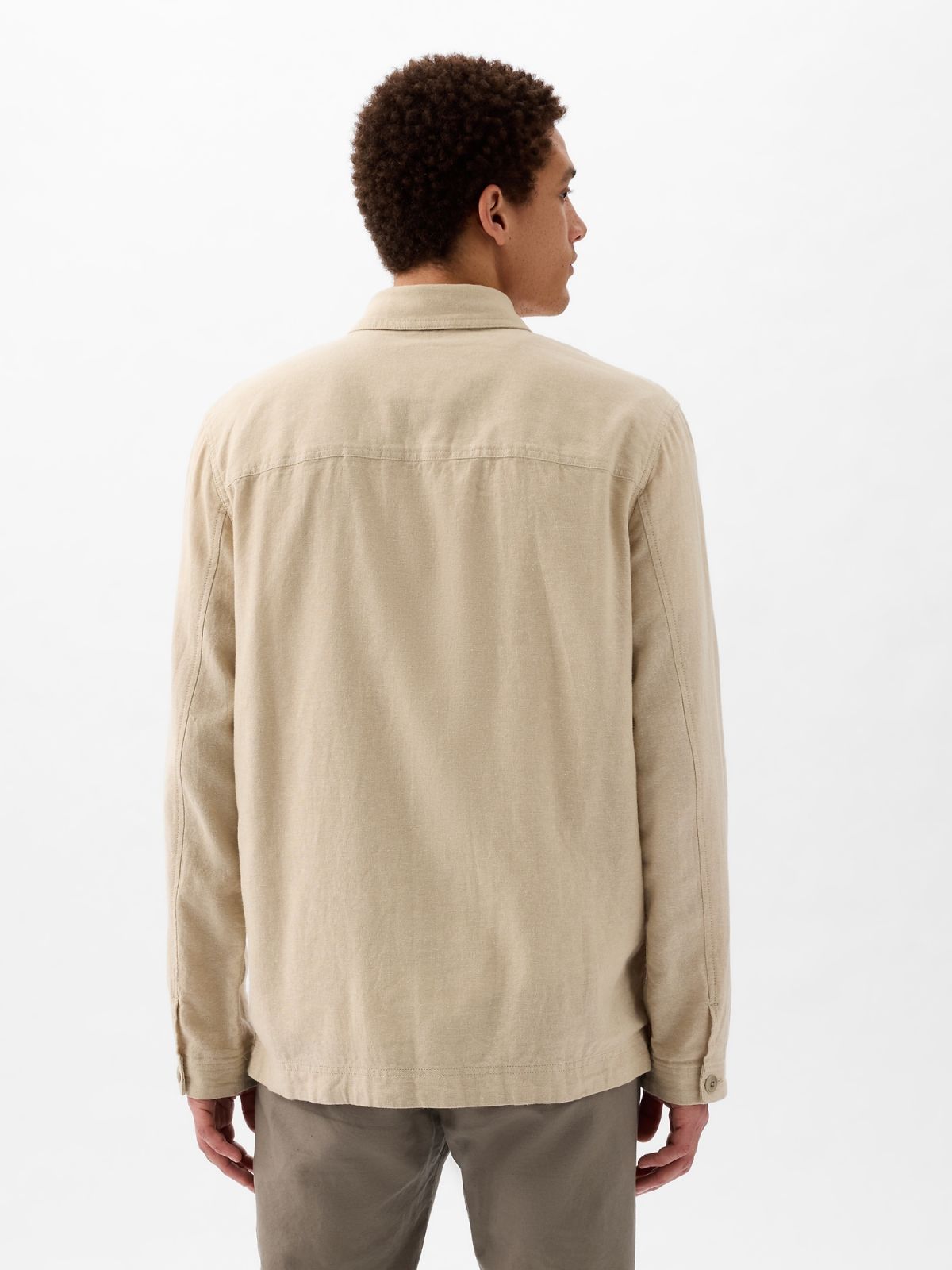 Linen-Cotton Chore Jacket-881241000