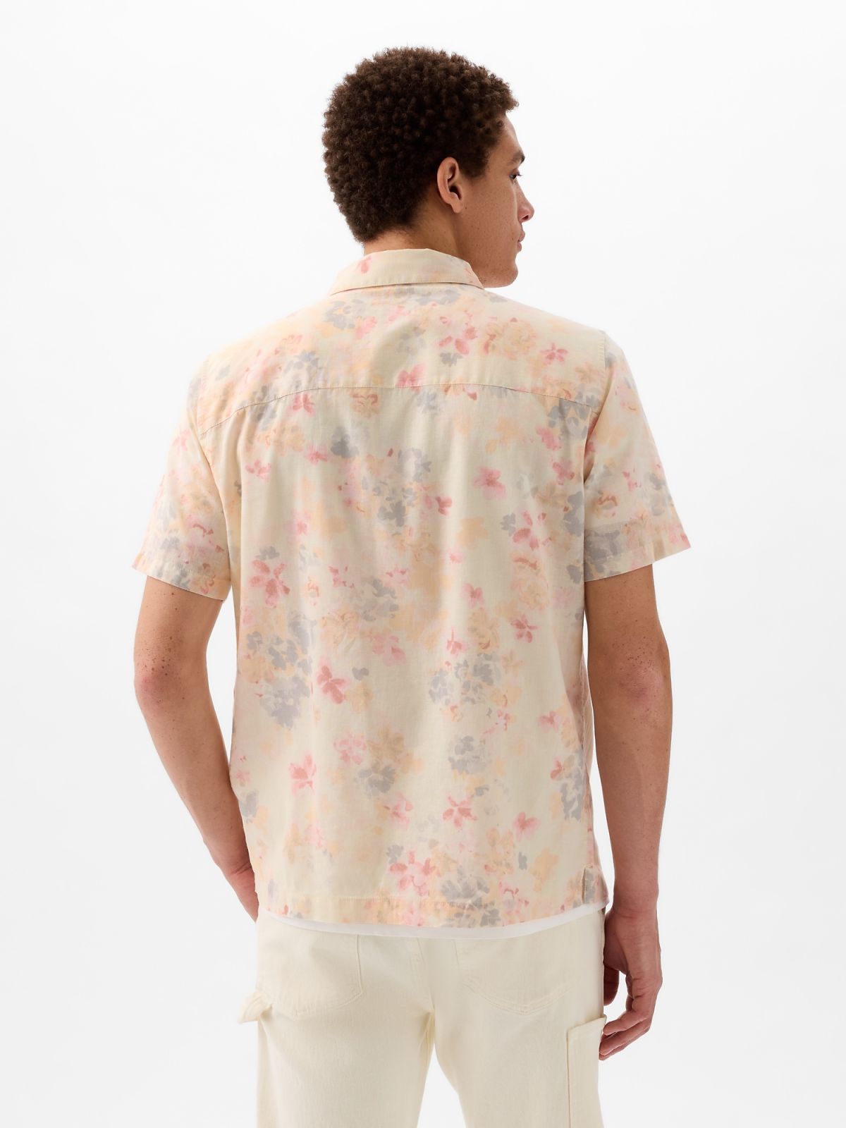 Ροζ Linen-Cotton Πουκάμισο-855348008