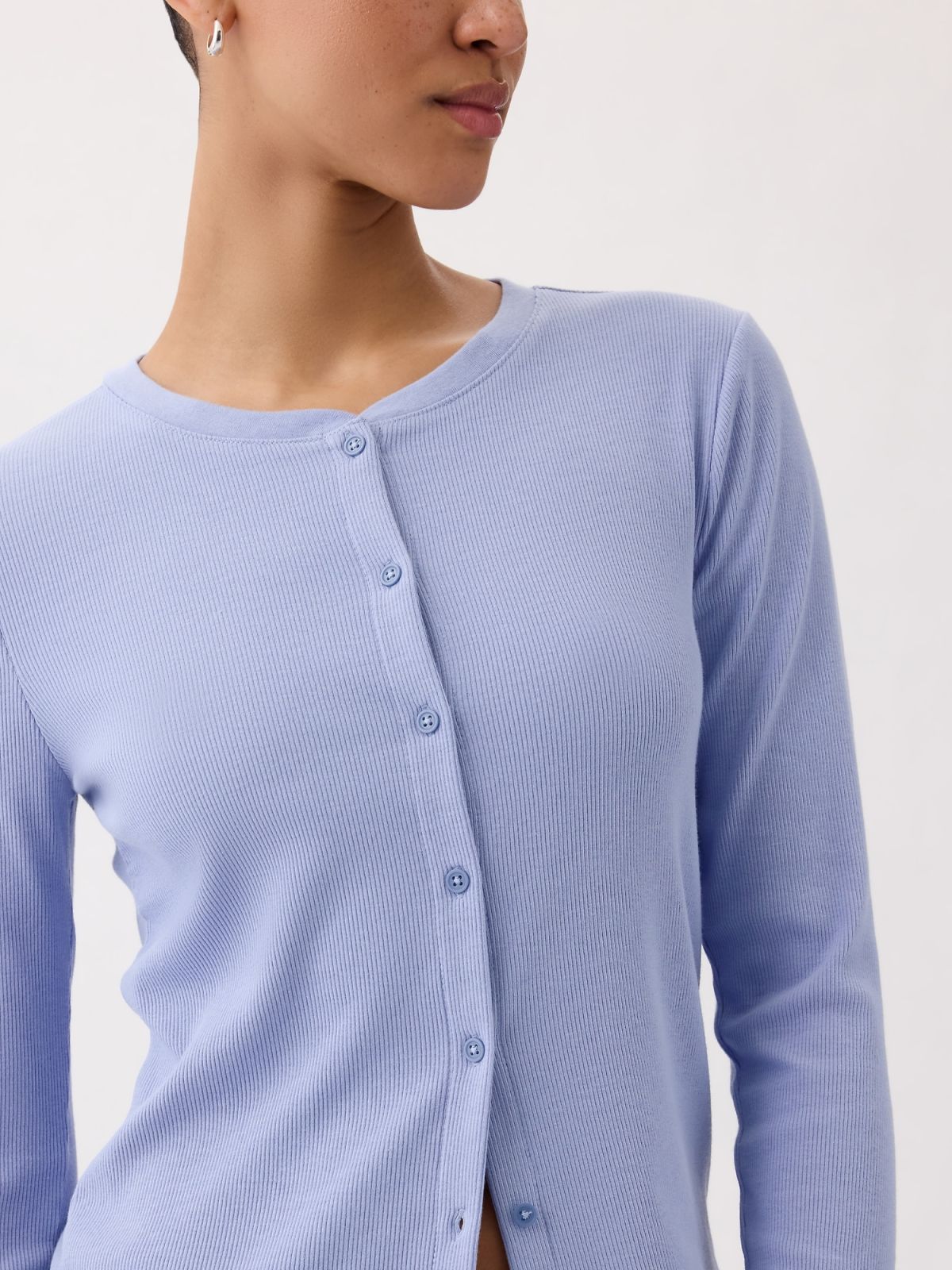 Μπλε Modern Rib Ζακέτα-855373001