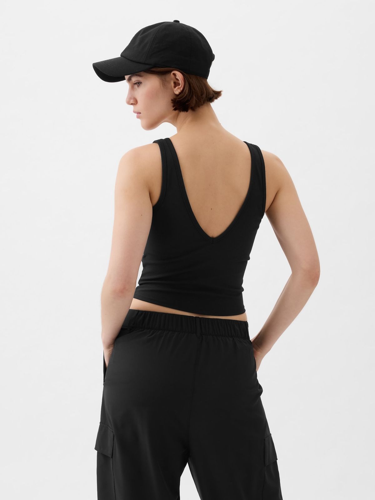 GapFit Studio Rib V-Neck Brami-870550003
