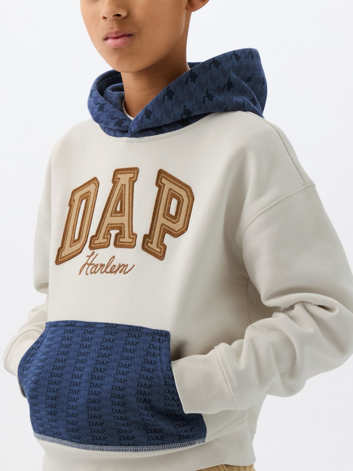Καφέ DAP × GAP Kids Colorblock Logo Φούτερ-890857000