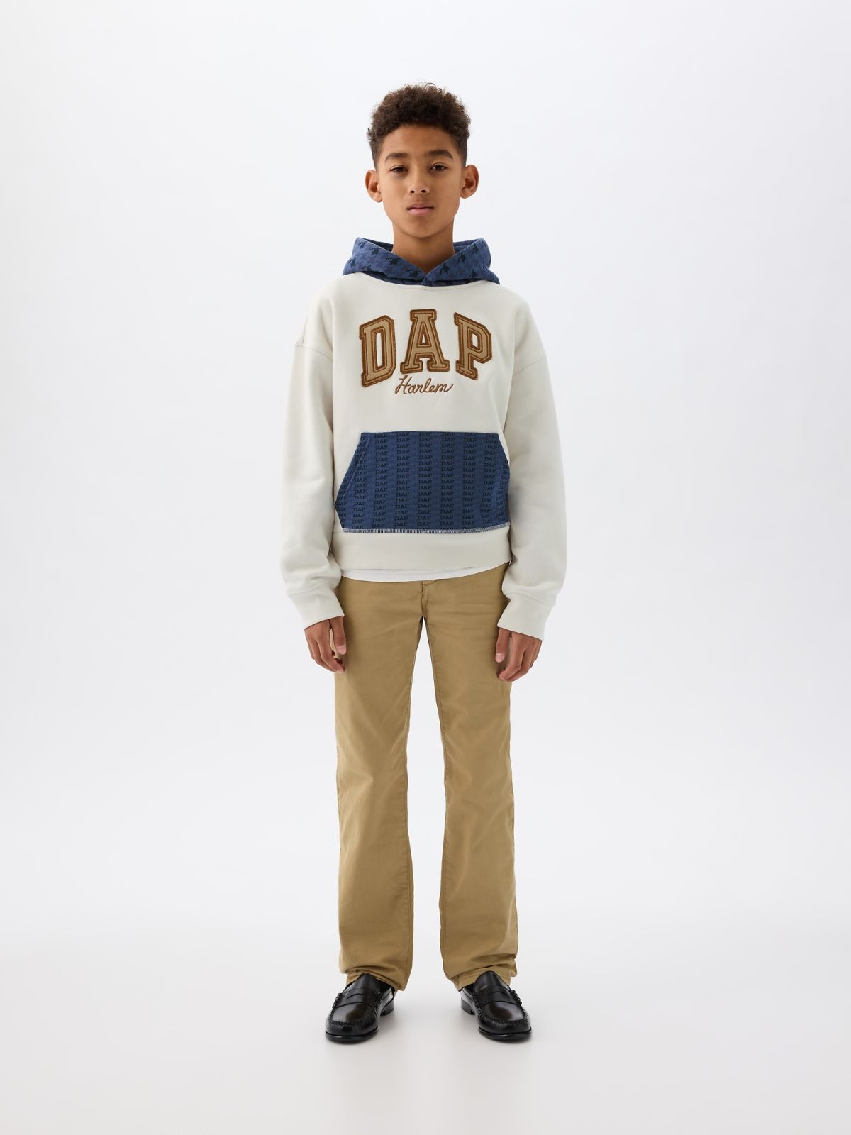 Καφέ DAP × GAP Kids Colorblock Logo Φούτερ-890857000