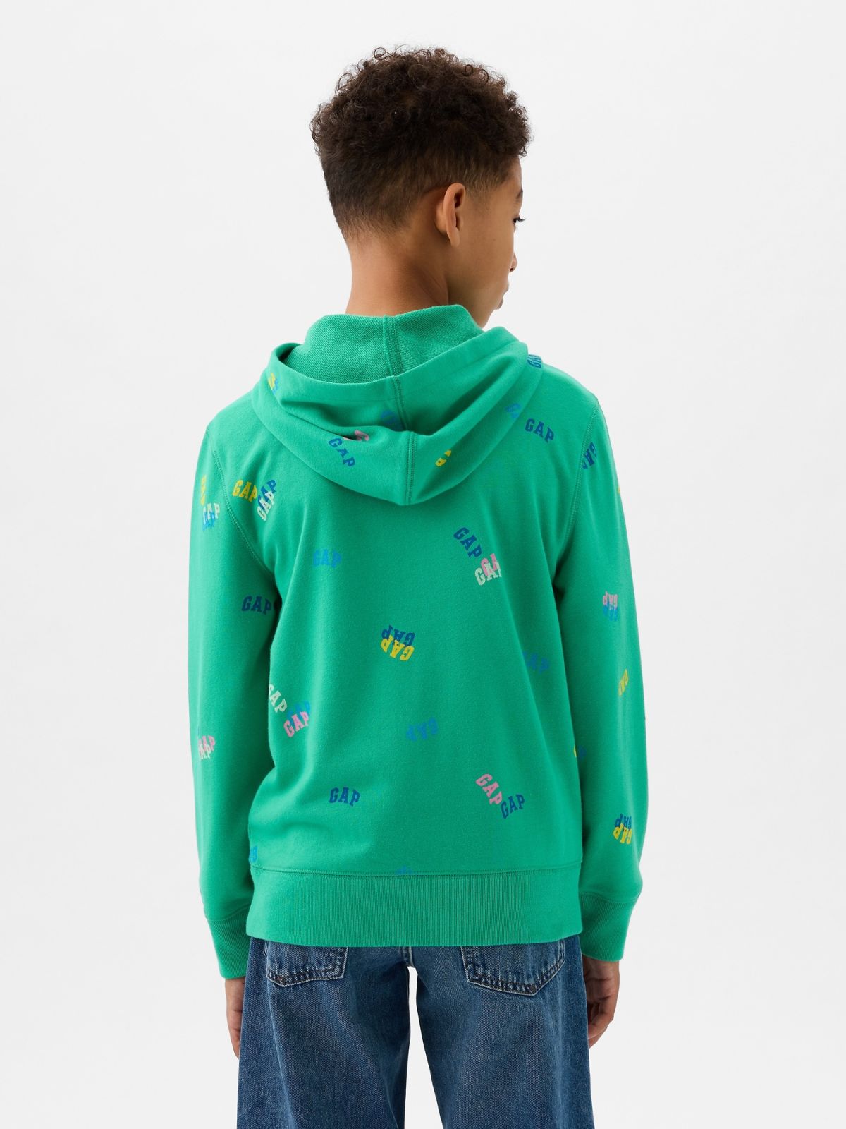 Πράσινο Παιδικό Gap Logo Zip Φούτερ-890668000