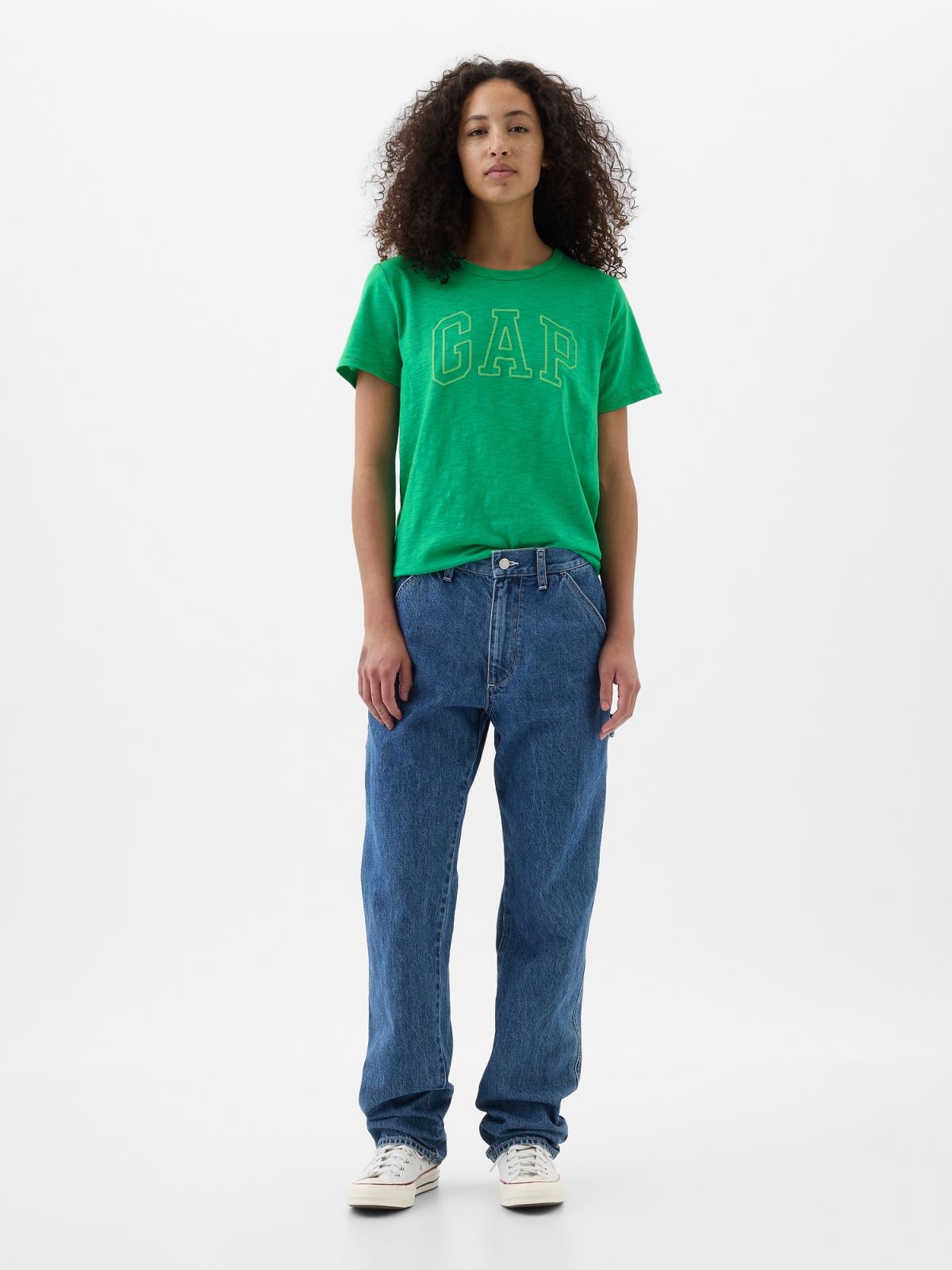 Πράσινη Οργανικό Βαμβάκι Gap Arch Logo Μπλούζα-871344004