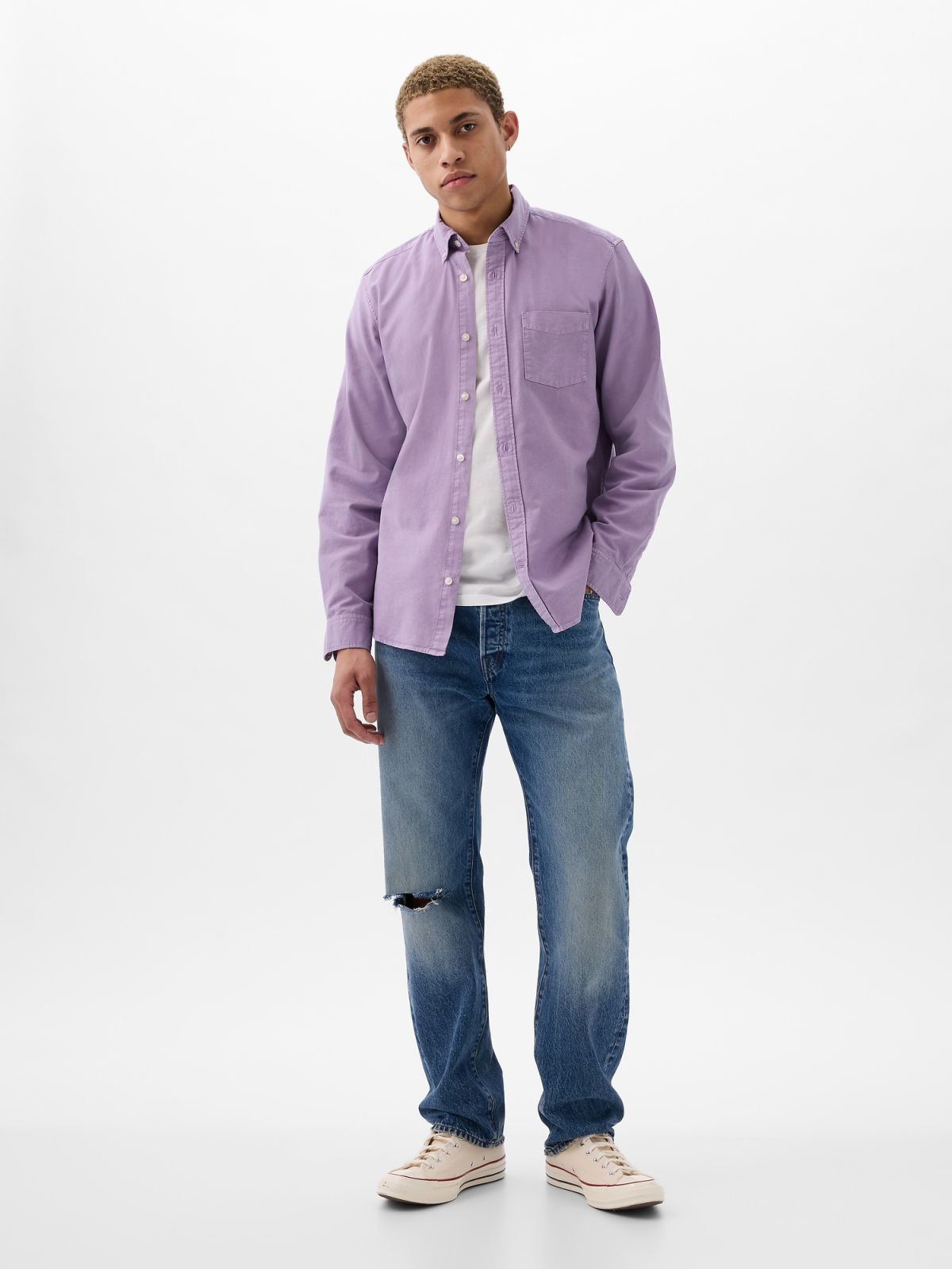 Μωβ Oxford Πουκάμισο σε Standard Fit-881132000