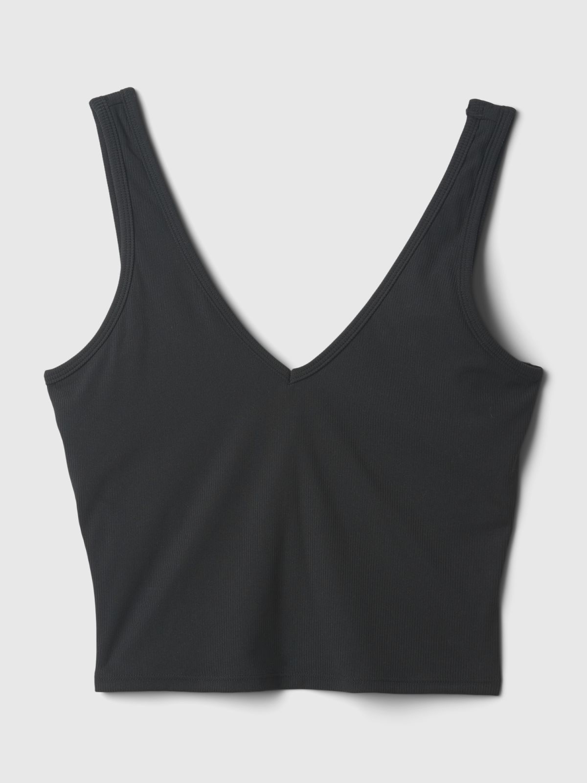 Μαύρο GapFit Studio Rib V-Neck Brami-870550003