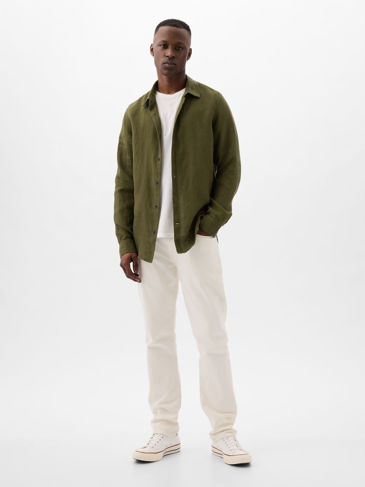 Πράσινο Λινό Πουκάμισο-855351000