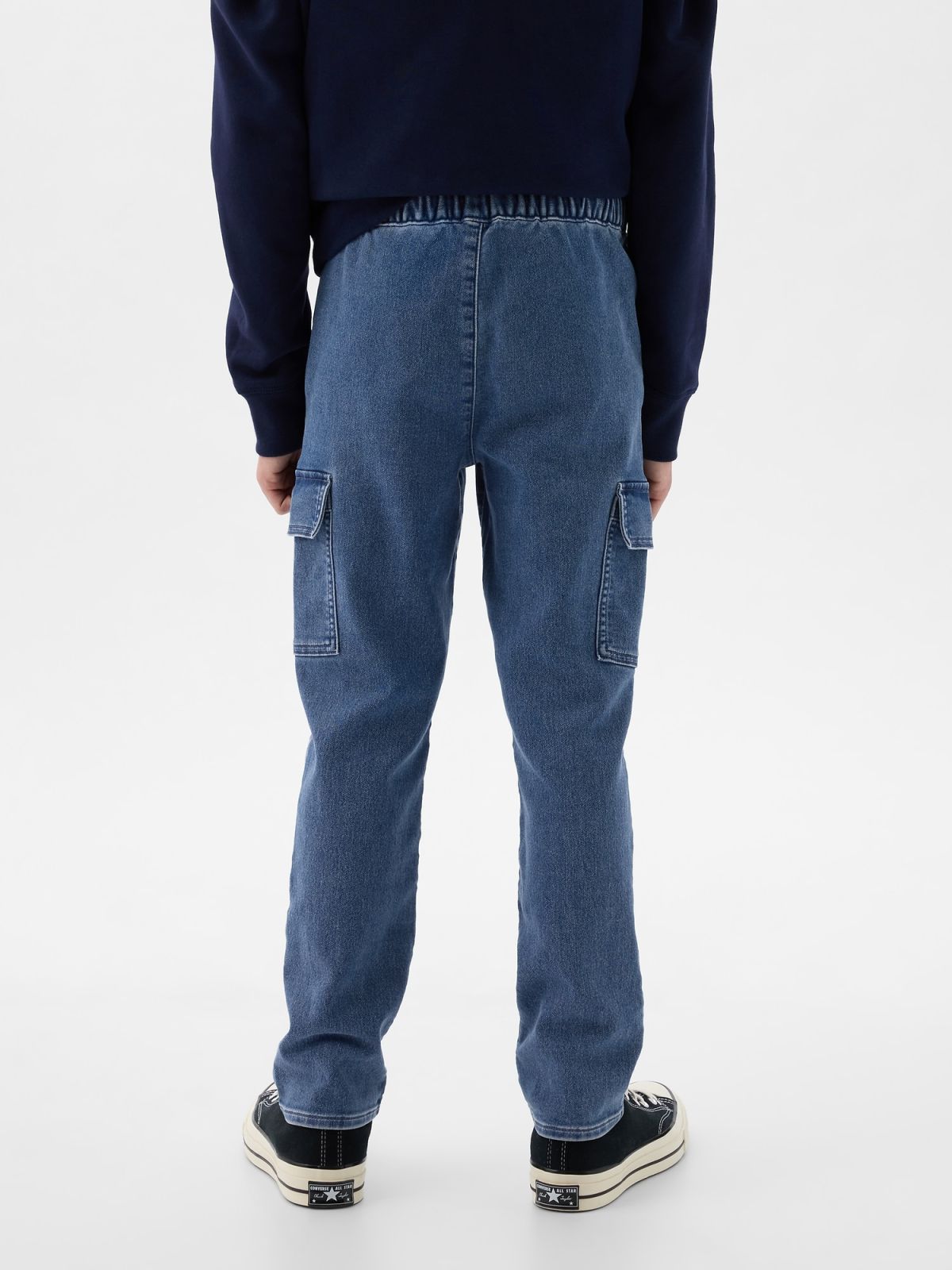 Μπλε Παιδικό Cargo Denim Jogger Παντελόνι-858614000