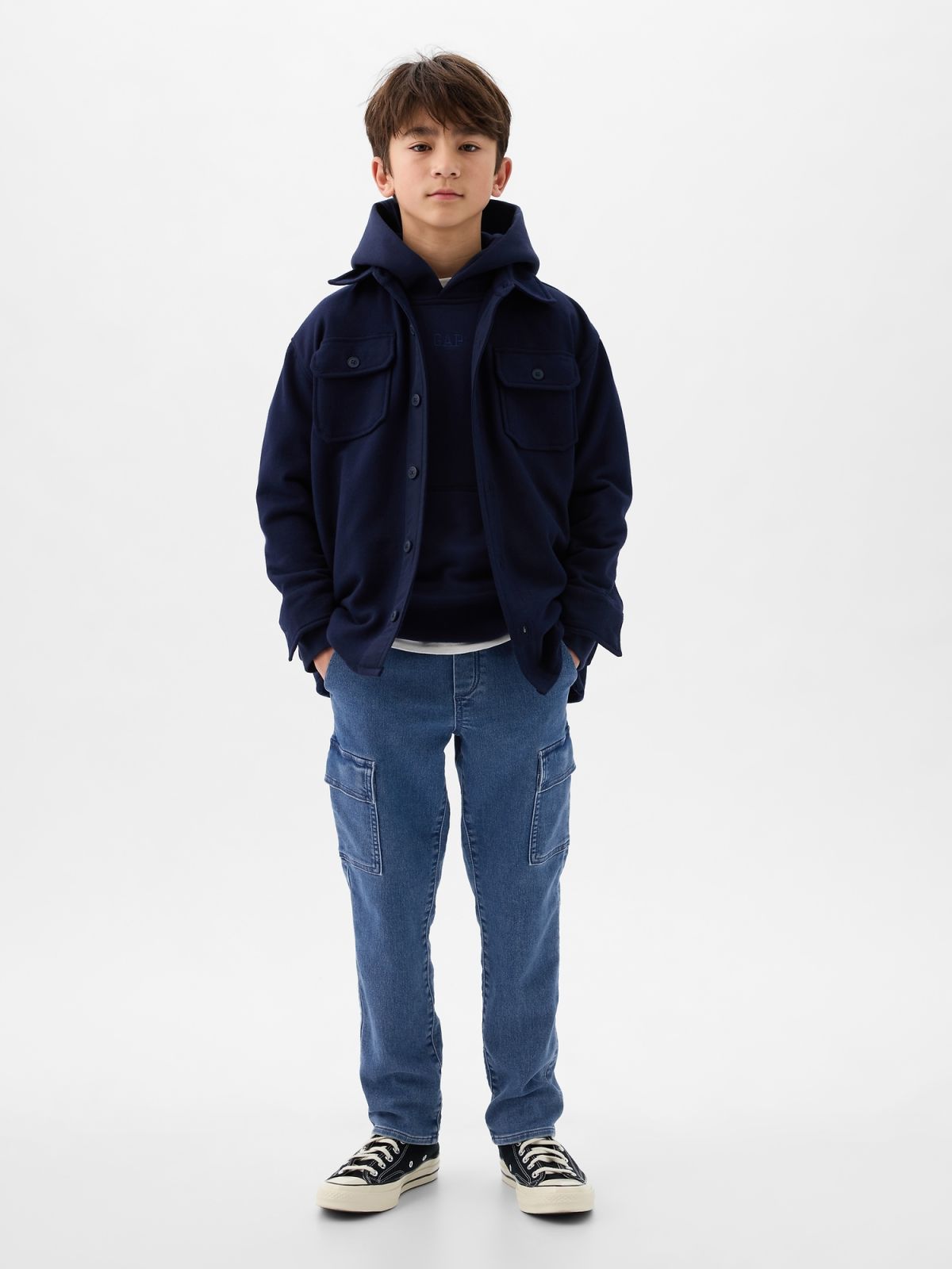 Kids Cargo Denim Joggers-858614000