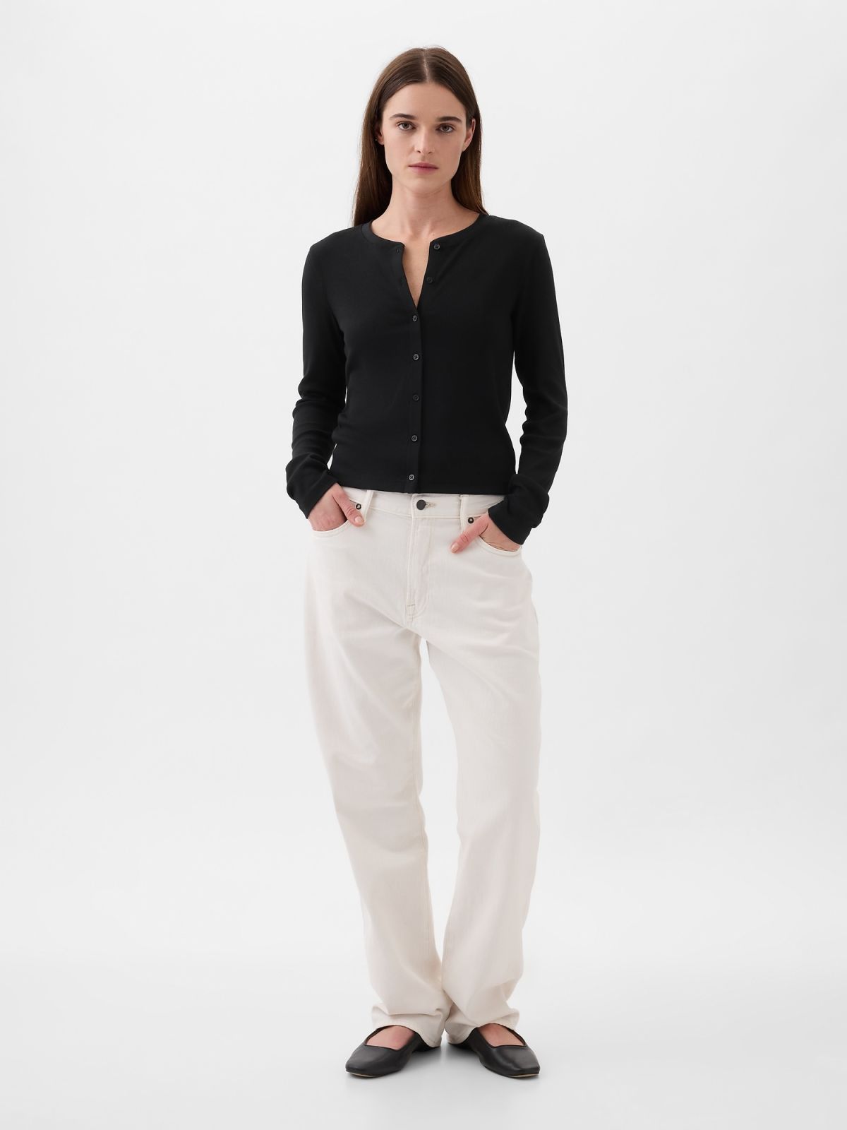 Μαύρο Modern Rib Ζακέτα-855373002