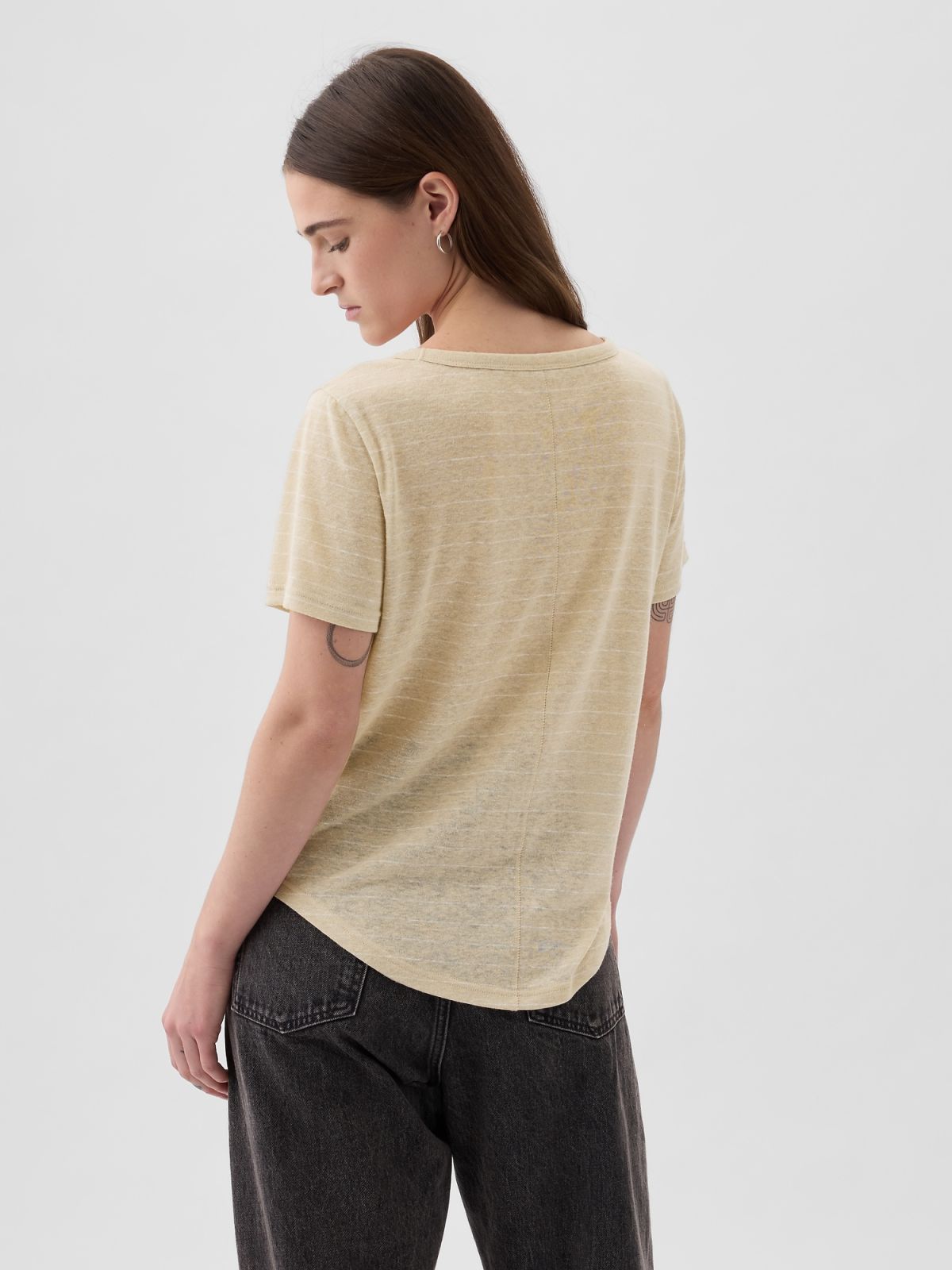 Μπεζ Linen-Blend Μπλούζα-878230000
