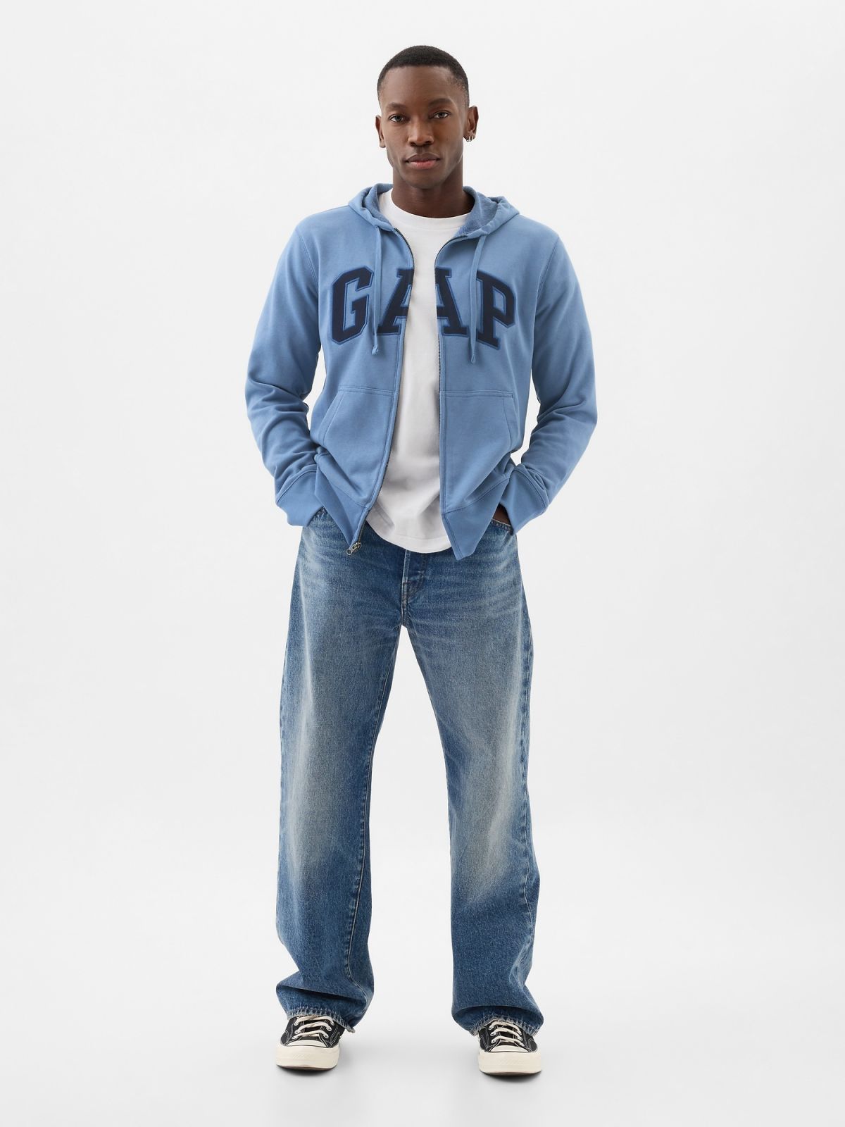 Μπλε Gap Logo Zip Φούτερ-868452000