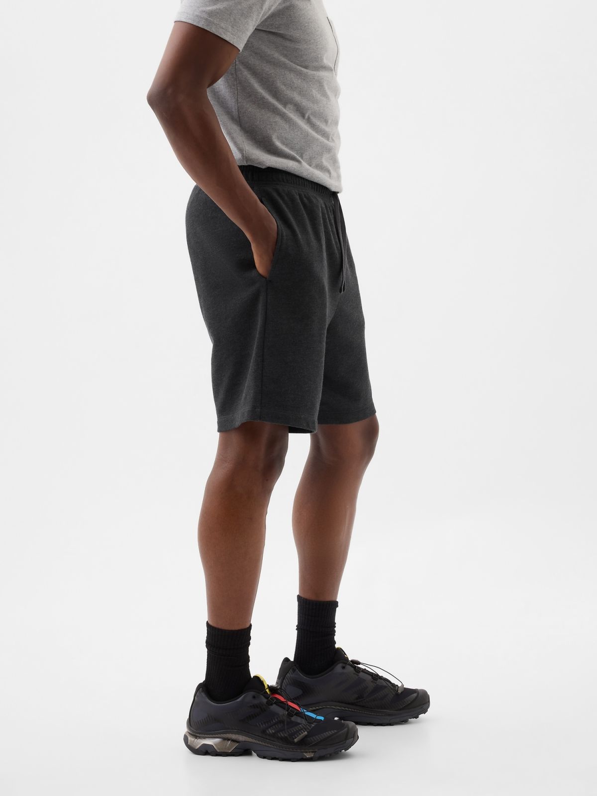 Γκρι Σκούρο Gap Logo Σορτς-868464003