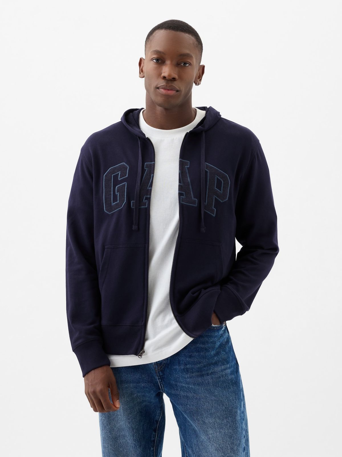 Μπλε Gap Logo Zip Φούτερ-868454001