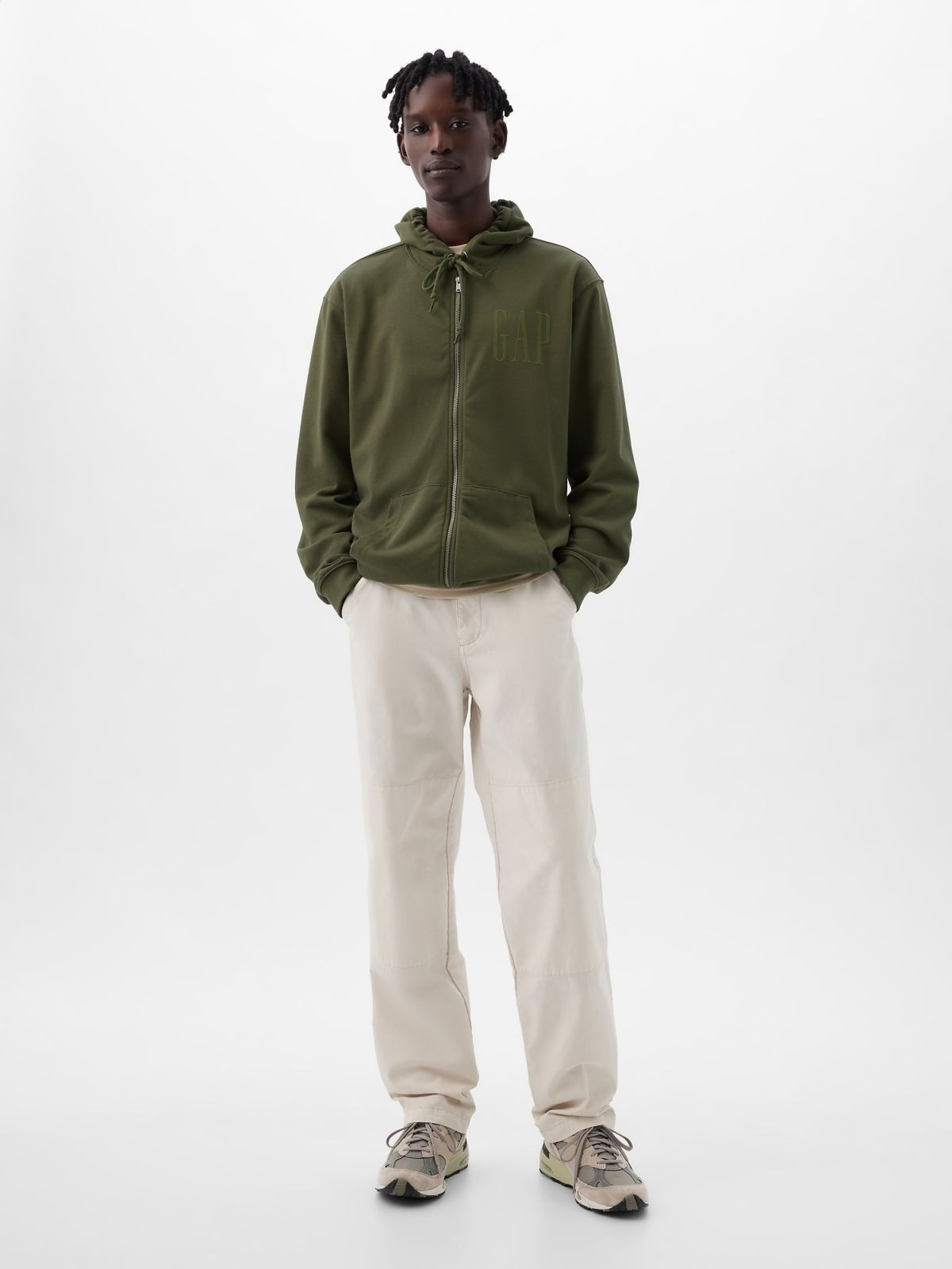 Πράσινο Gap Logo Full-Zip Hoodie-856271002