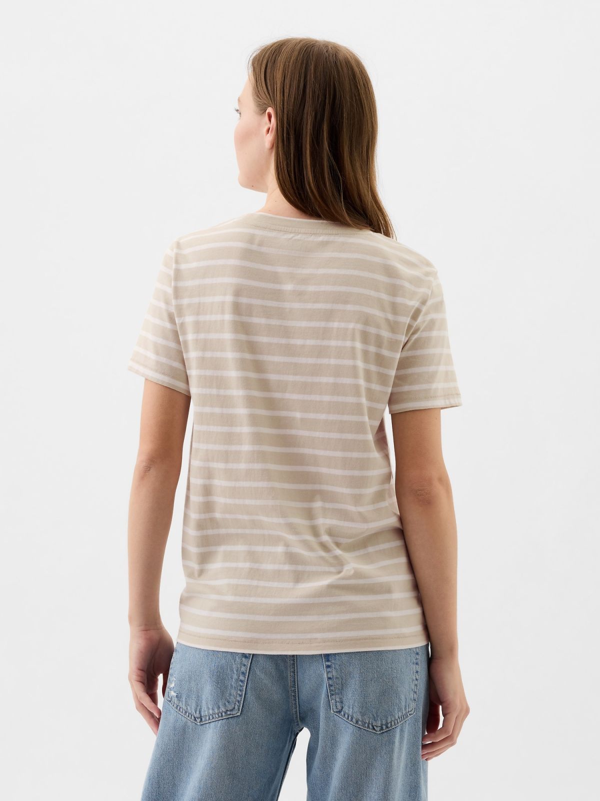 Μπεζ Organic Cotton Gap Arch Logo Μπλούζα-871061001