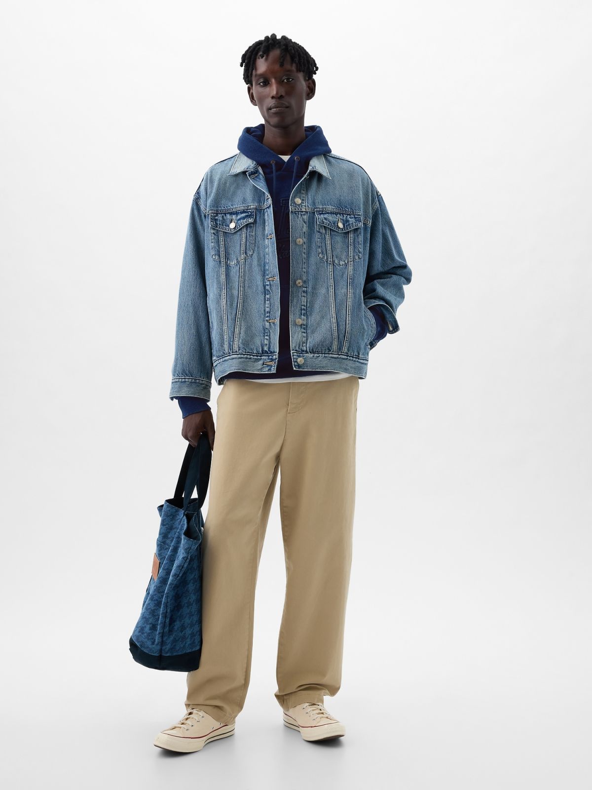 Μπλε DAP × GAP Denim Logo Φούτερ-891362000