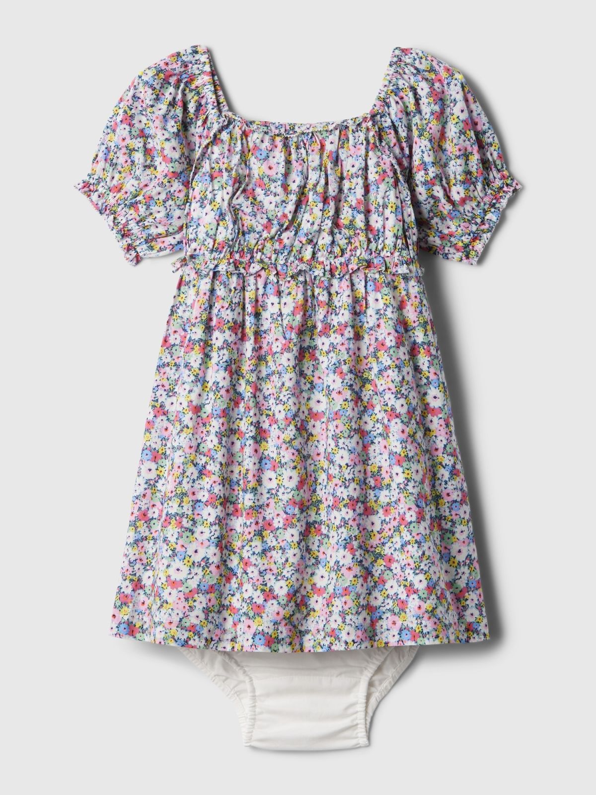 Ροζ babyGap Puff Sleeve Φόρεμα-880619000