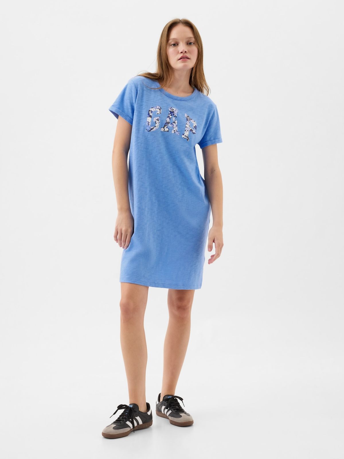 Μπλε Relaxed Gap Logo T-Shirt Φόρεμα-885593001