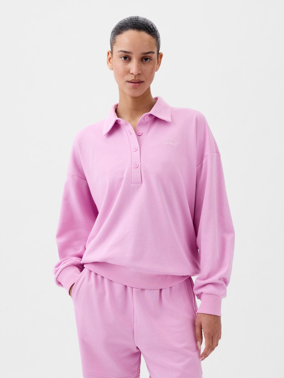 Ροζ Gap Logo Polo Φούτερ-870977001