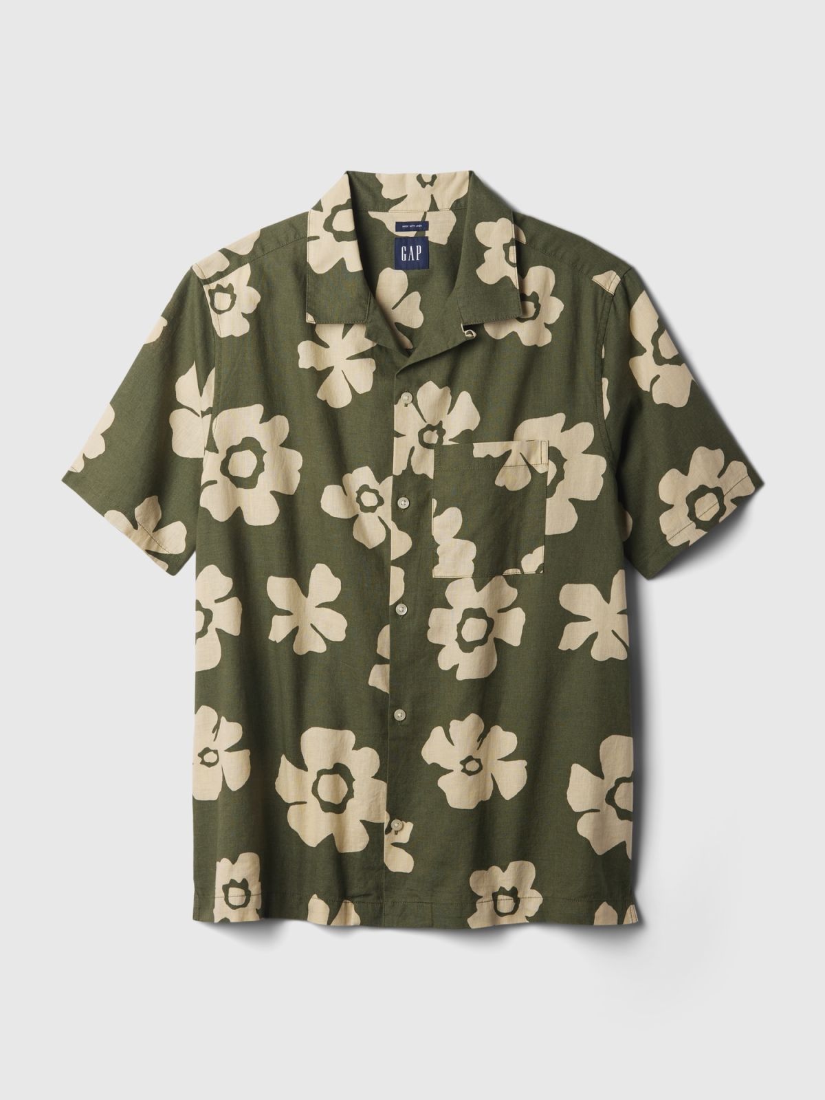 Πράσινο Linen-Cotton Πουκάμισο-855348003