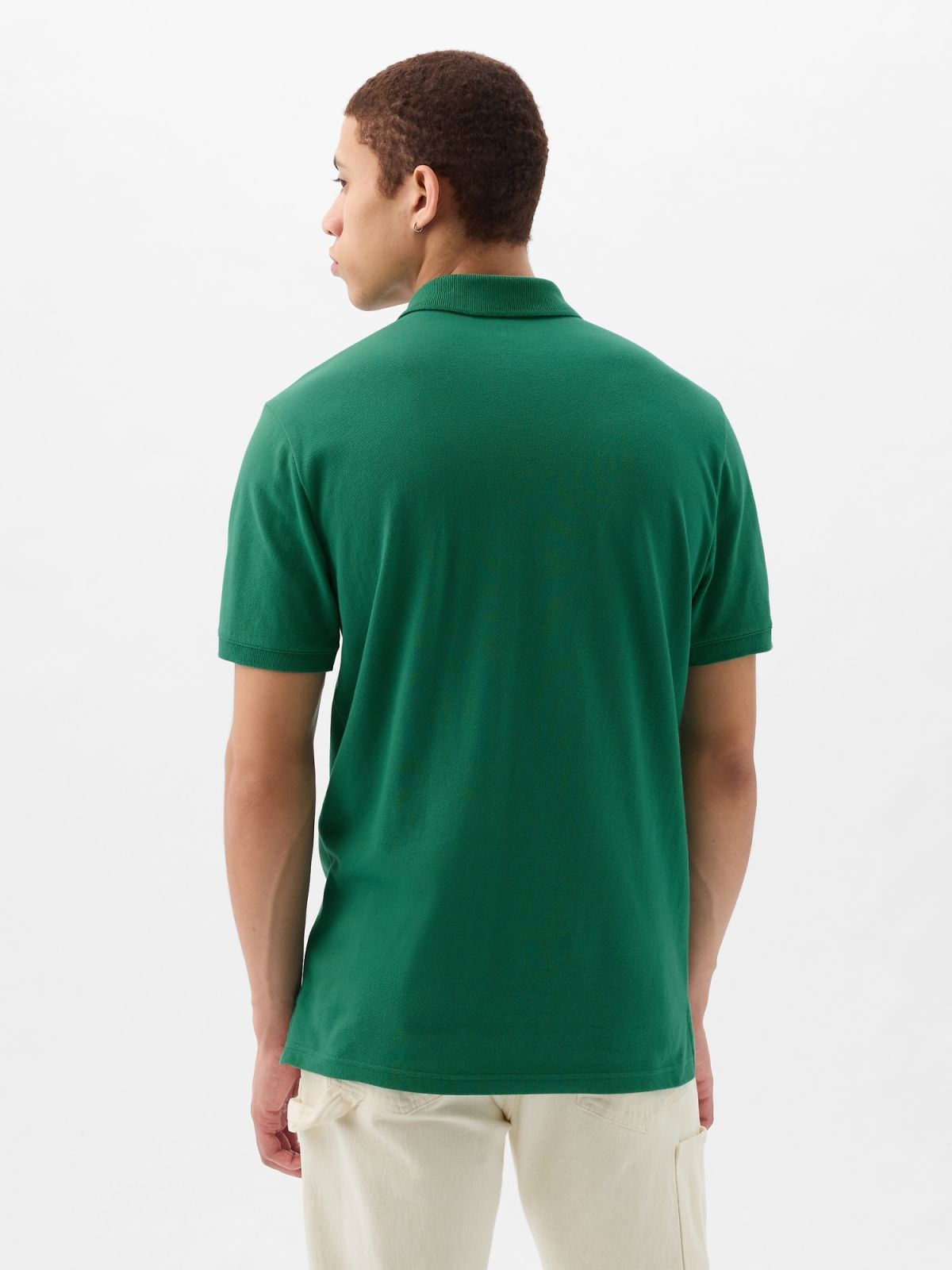 Πράσινη Gap Logo Pique Polo Μπλούζα-586306016
