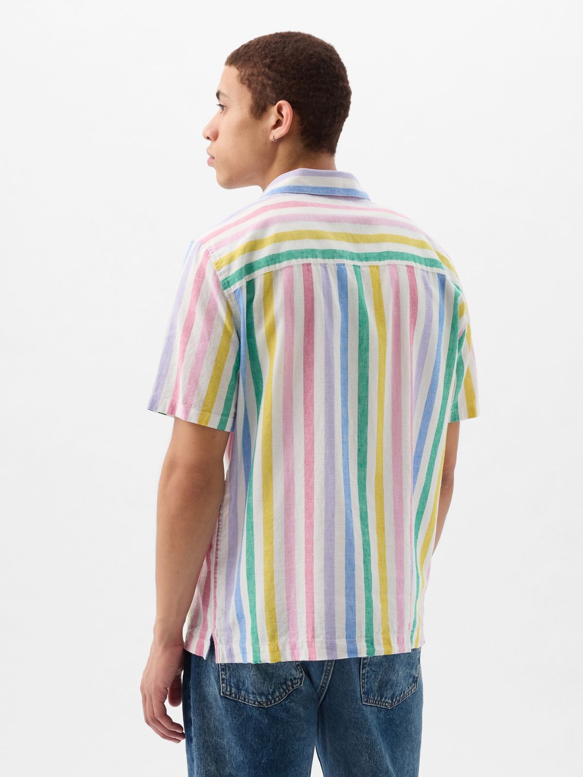 Multi Linen-Cotton Πουκάμισο-855348006