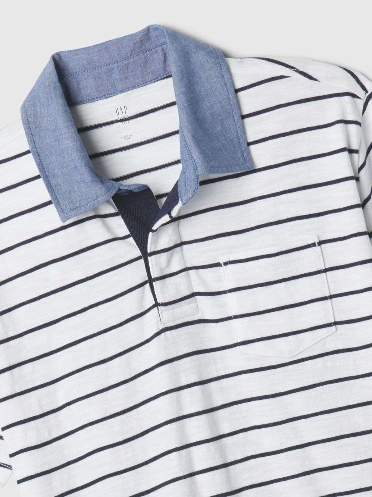 Μπλε Παιδική Chambray Polo Μπλούζα-870742001