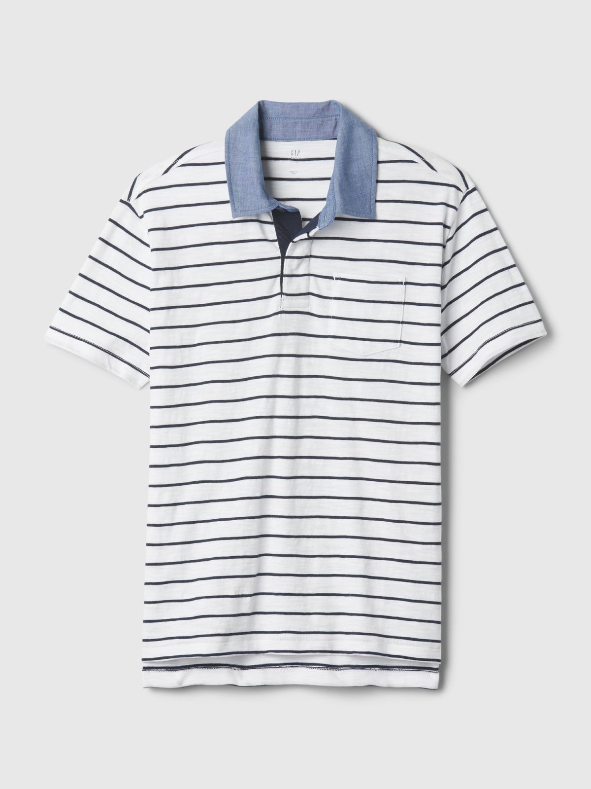 Μπλε Παιδική Chambray Polo Μπλούζα-870742001