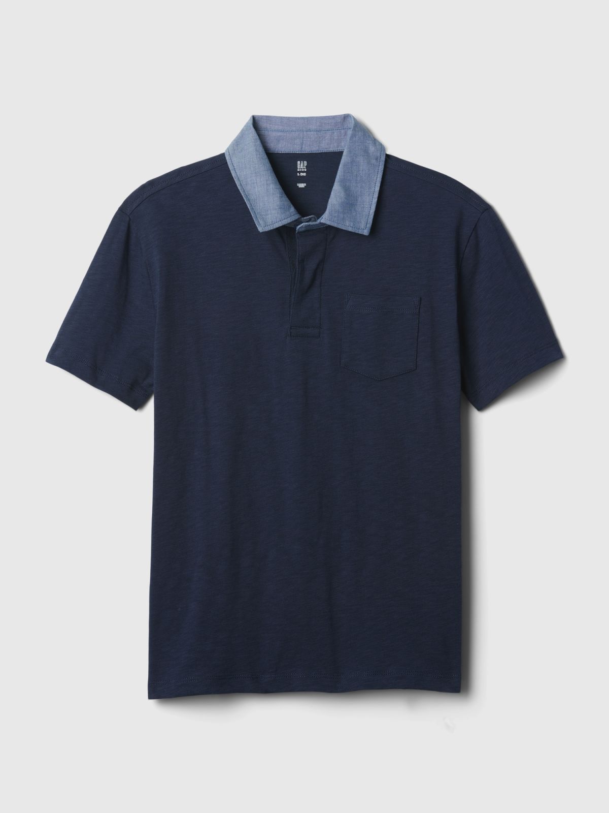 Μπλε Παιδική Chambray Polo Μπλούζα-870742000