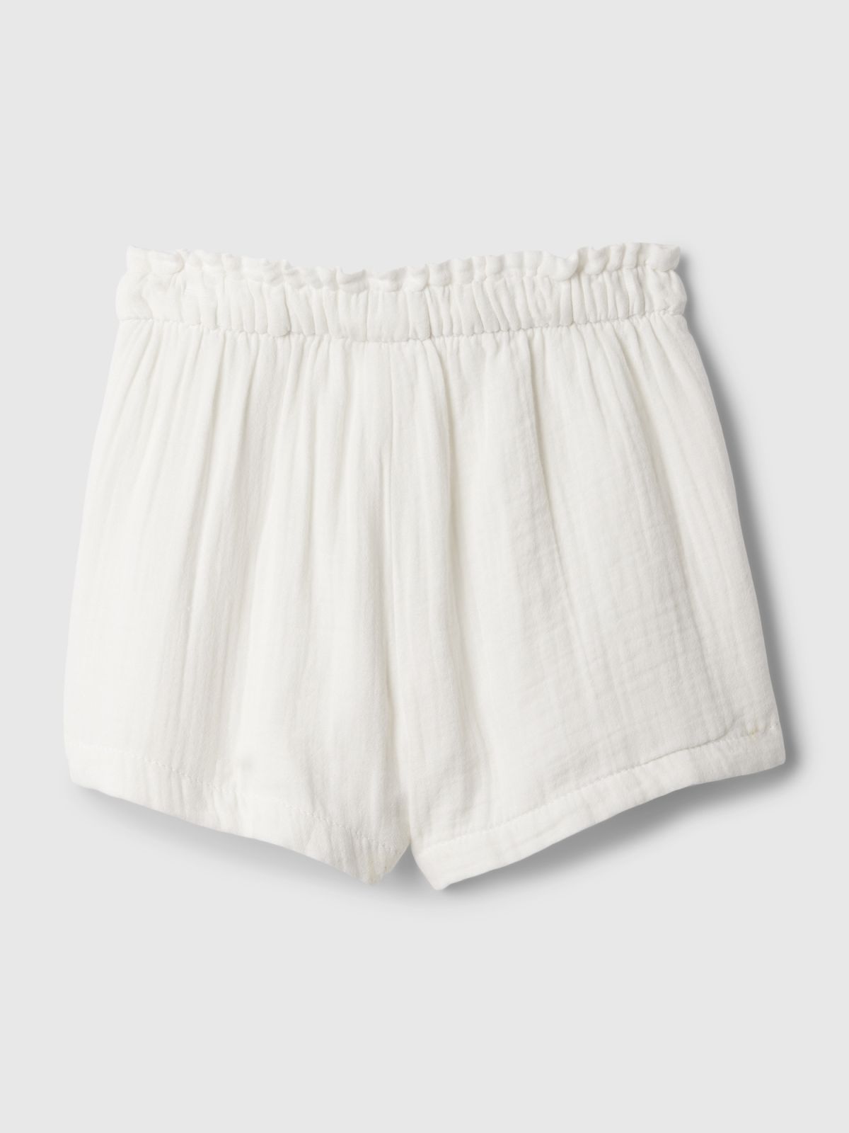 Άσπρο babyGap Crinkle Gauze Pull-On Σορτς-854817004