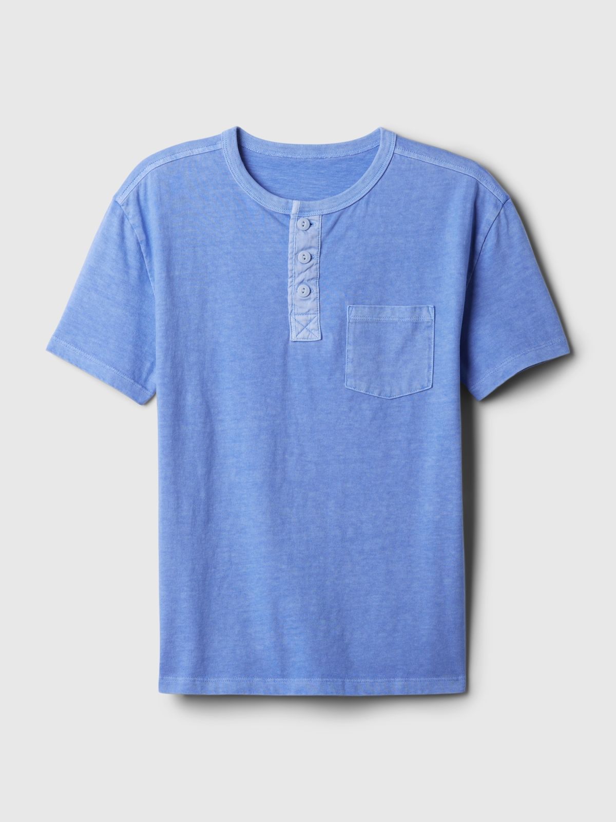 Μπλε Παιδική Vintage Henley Μπλούζα-870778001