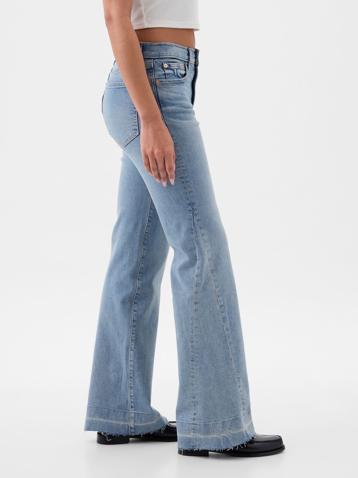Μπλε High Rise '70s Flare Jean Παντελόνι-871321000