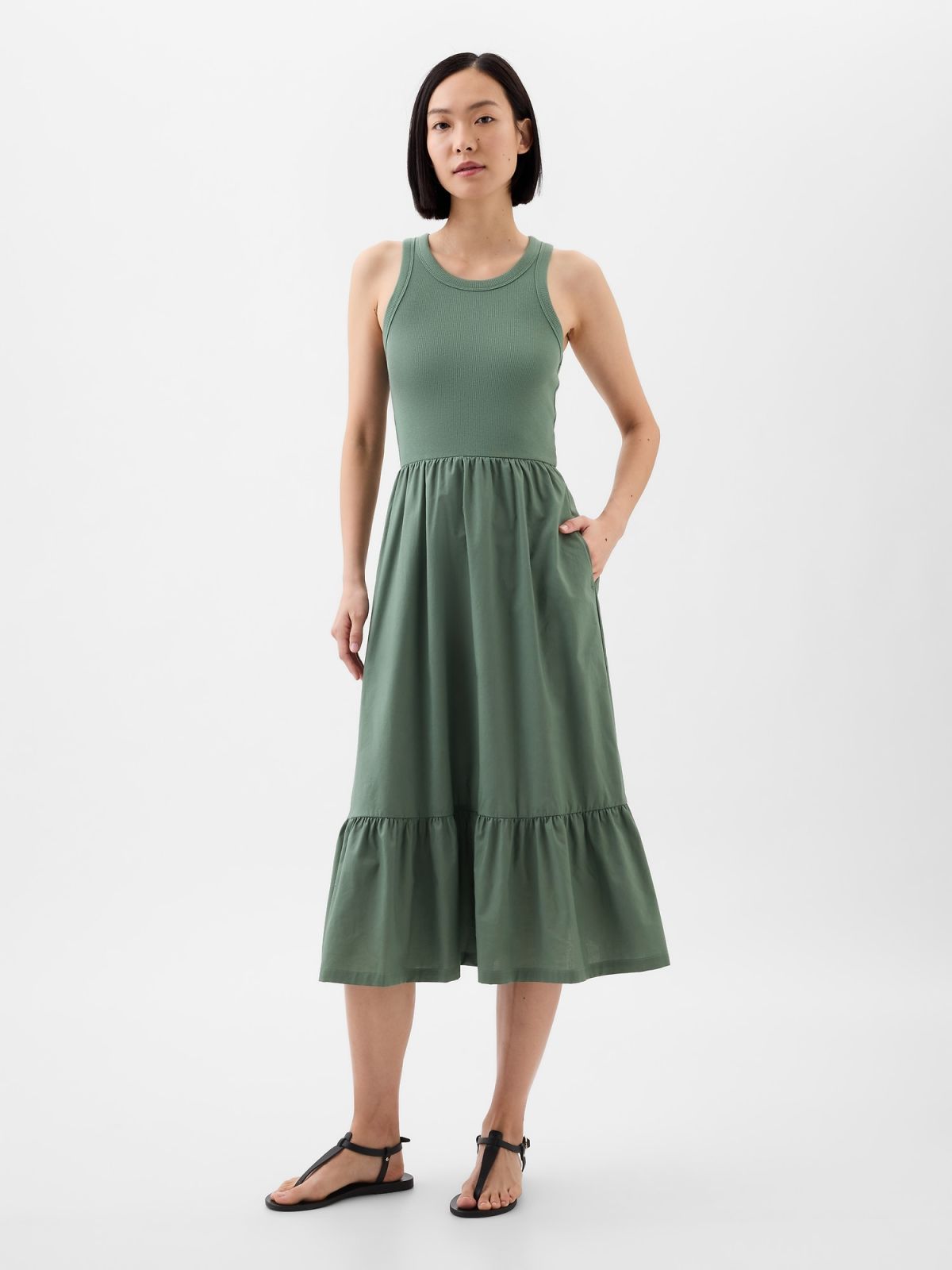 Sleeveless Midi Dress-878407005