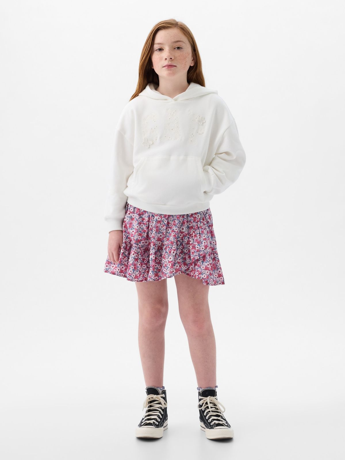 Άσπρο Παιδικό Κεντημένο Arch Logo Φούτερ-870928002