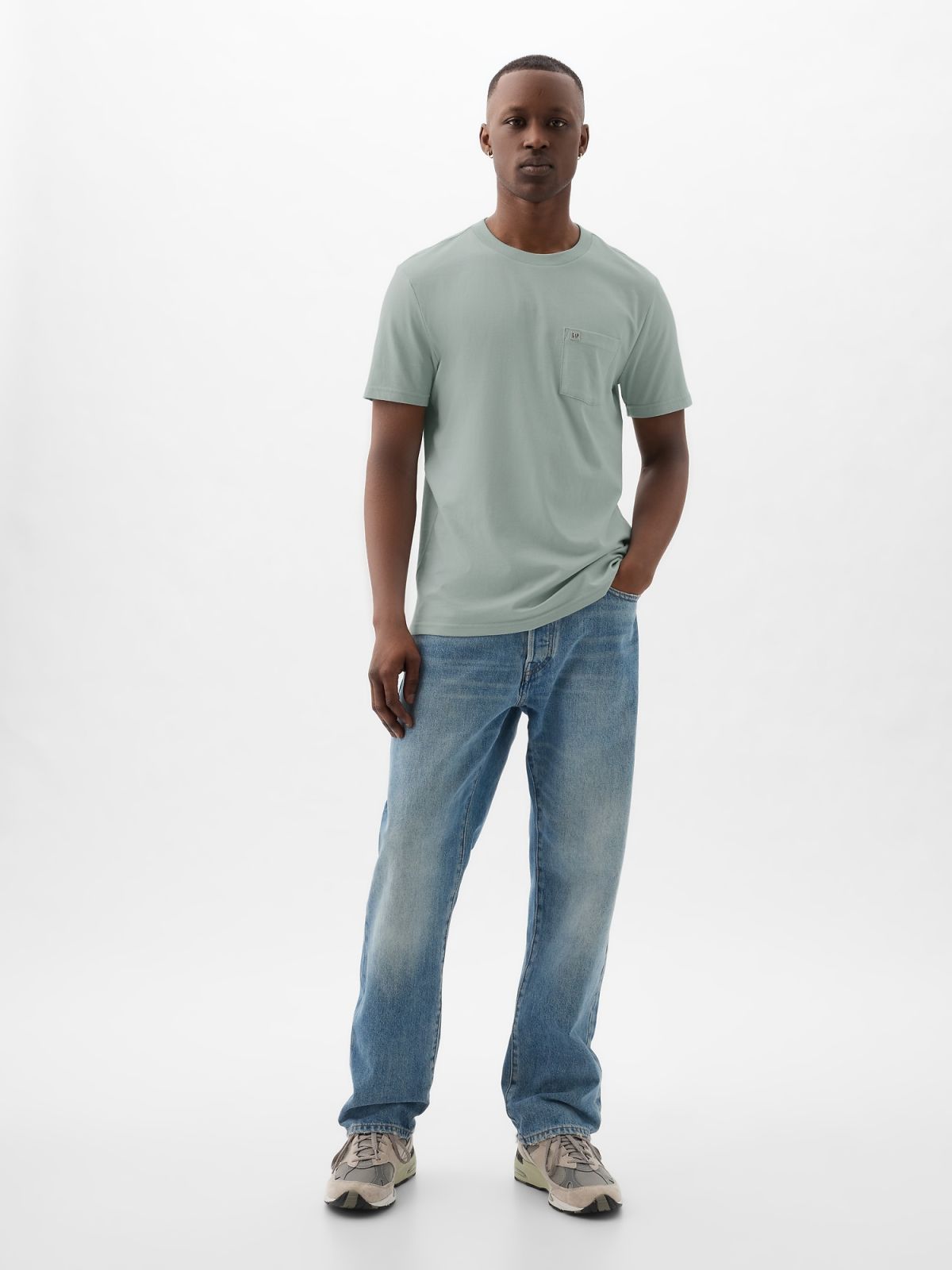 Μπλε Organic Cotton Pocket Μπλούζα-857901000