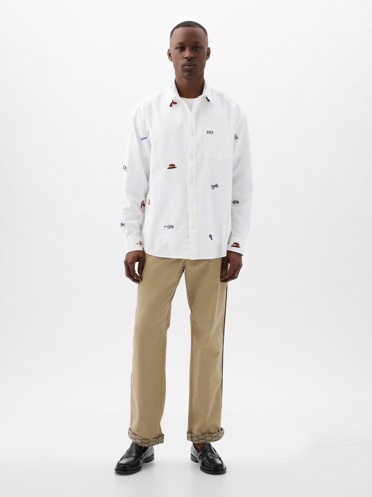 Άσπρο DAP × GAP Embroidered Oxford Πουκάμισο-413831000