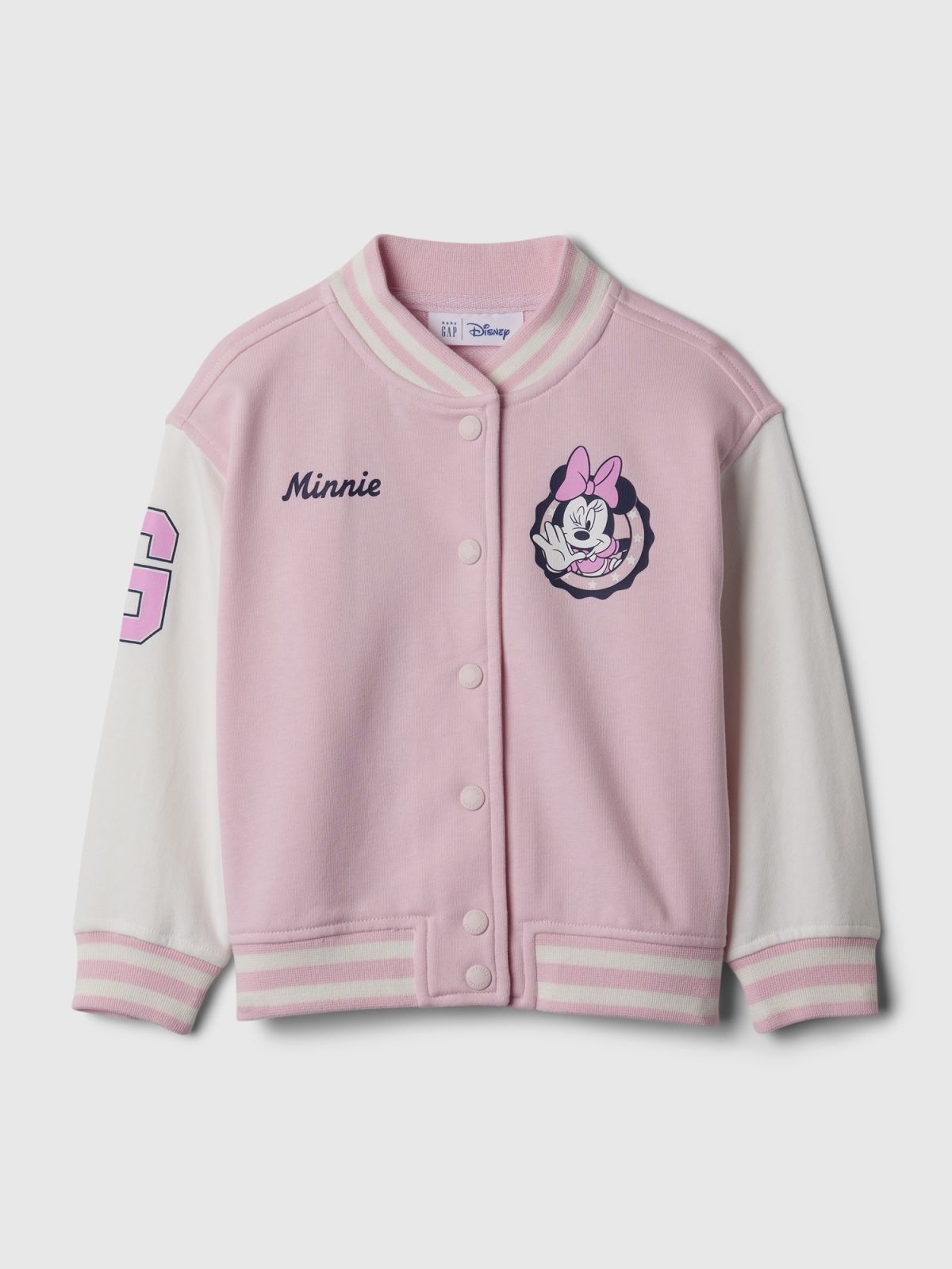 Ροζ babyGap | Disney Minnie Mouse Varsity Πανωφόρι-870822000