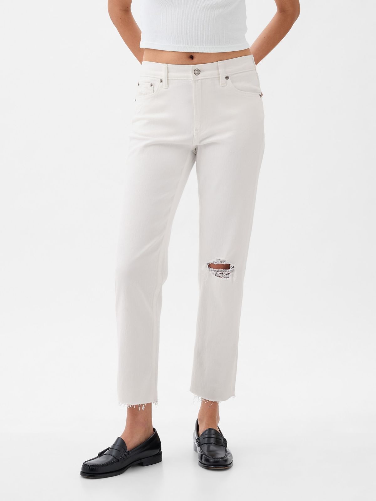 High Rise Cheeky Straight Jeans-871493000