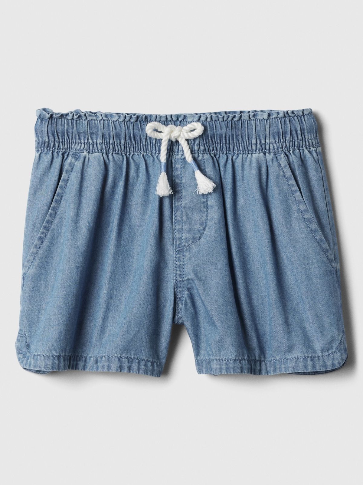 Kids Chambray Pull-On Shorts with Washwell-856560000